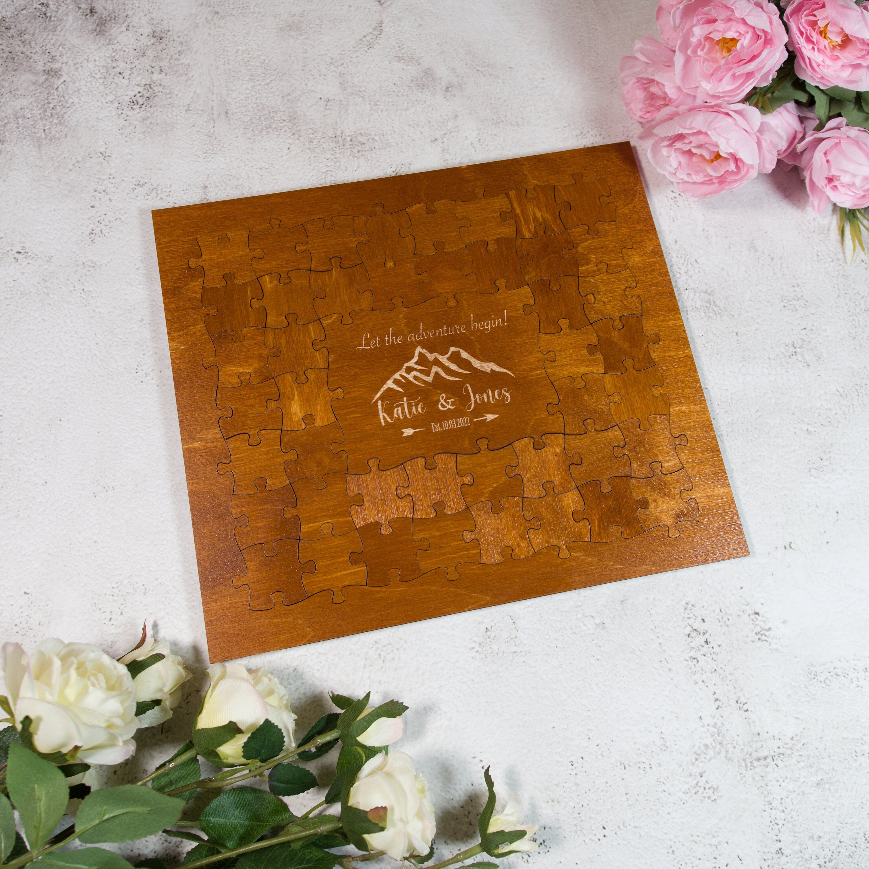 Personalized Wedding Guest Book Puzzle: Unique Alternative Guestbook