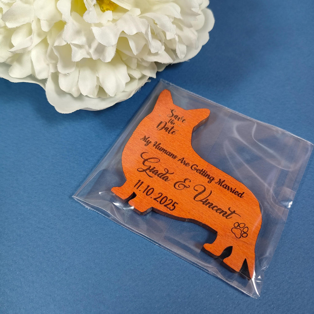Pet Save The Date Magnets: German Shepherd Wedding Favour, Dog