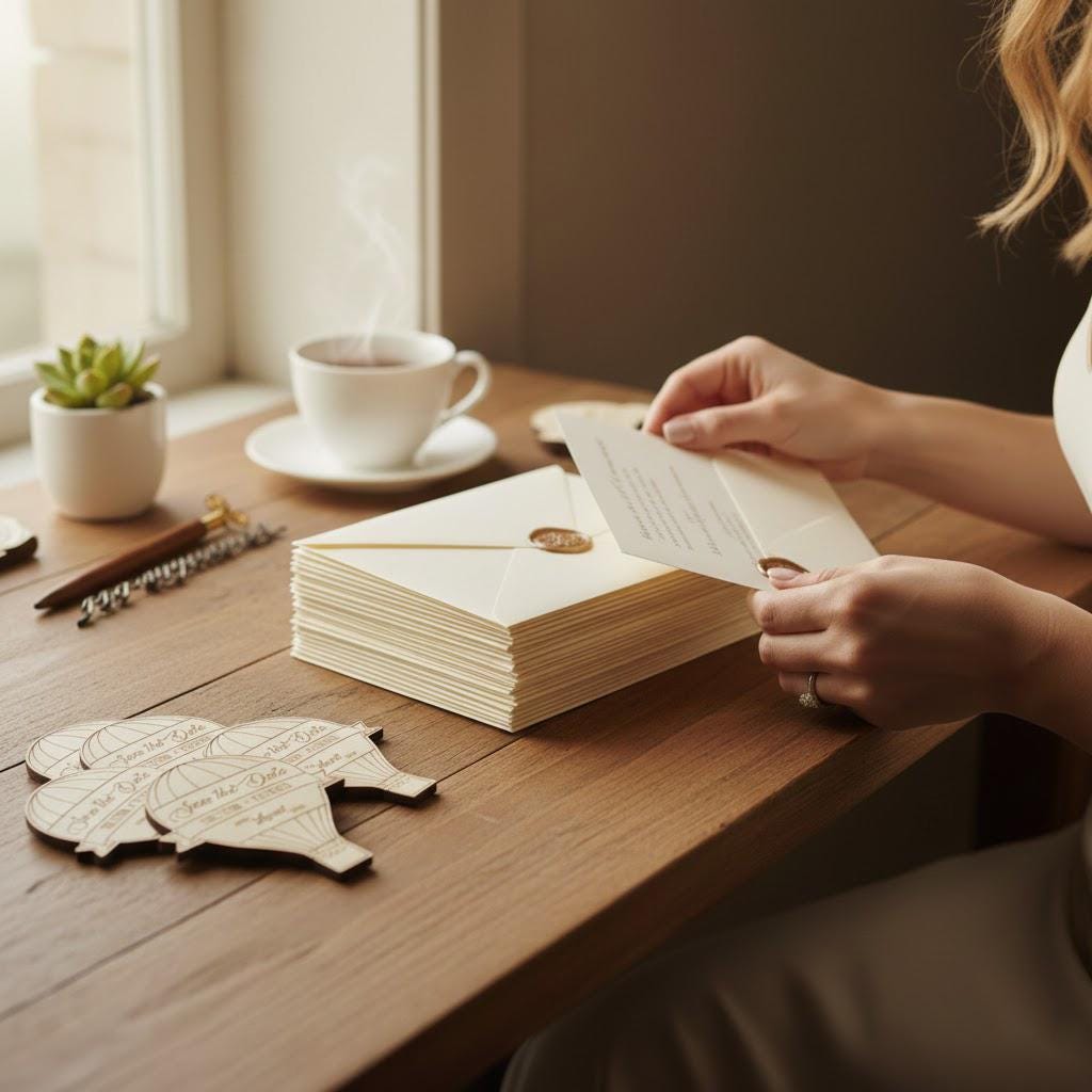 Hot Air Balloon Save the Date Magnet, Wooden Wedding Magnets, Travel Theme Wedding Favors, Personalized Rustic Save the Dates, Adventure