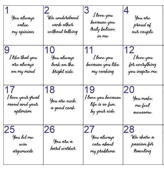 Reasons Why I Love You Puzzle Box: Personalized Name Gift