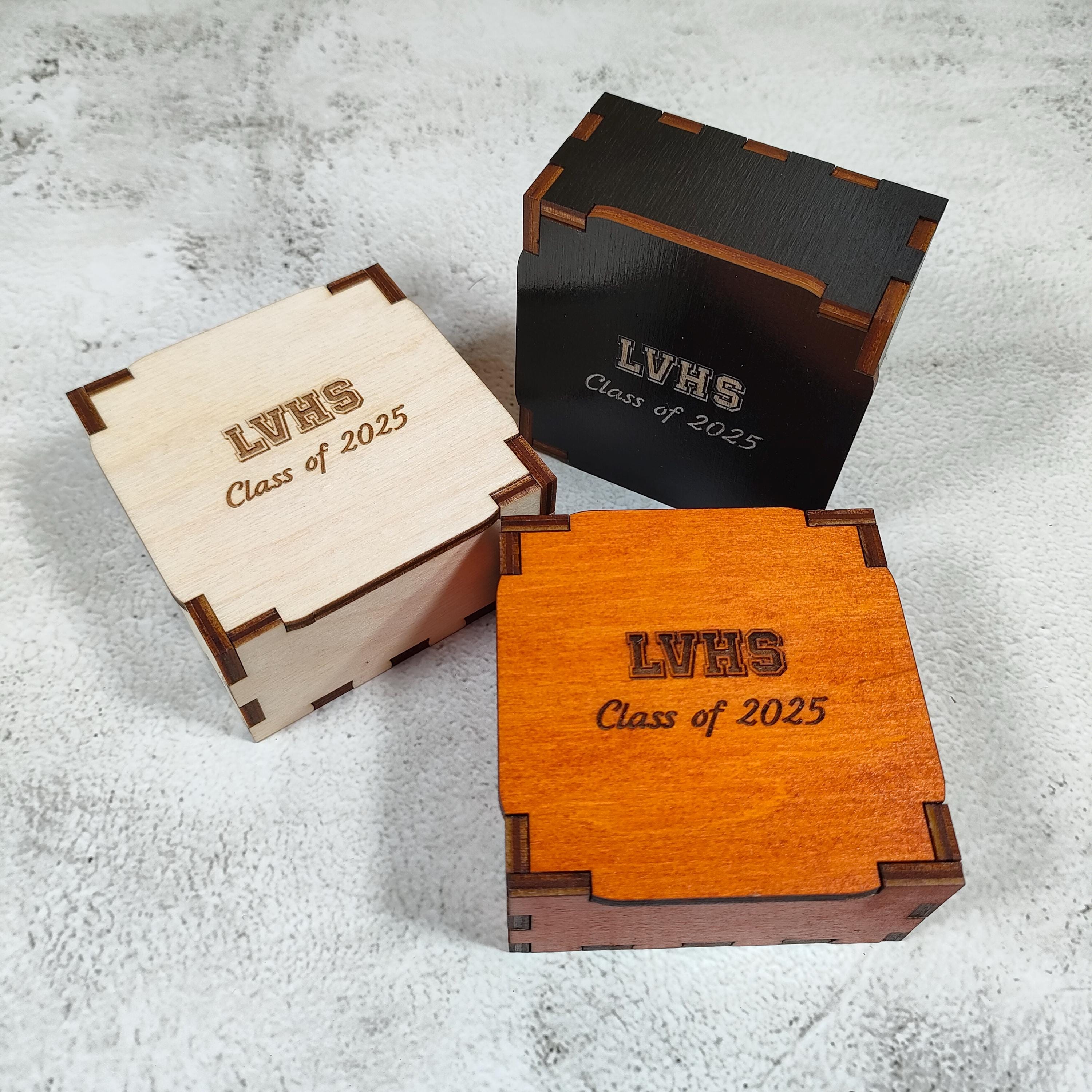 Personalized Graduation Wooden Box: Engraved Keepsake Gift