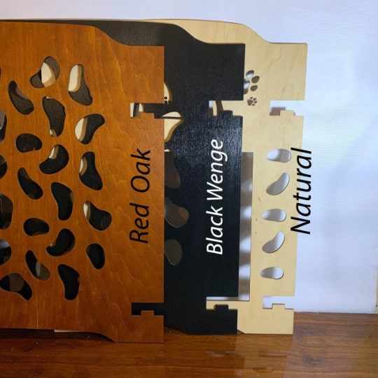 Geometric Wolf Wood Wall Art: Modern Animal Decor