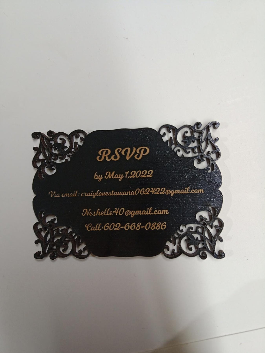 Laser Cut Wooden Wedding Invitation: Rustic Personalized Suite
