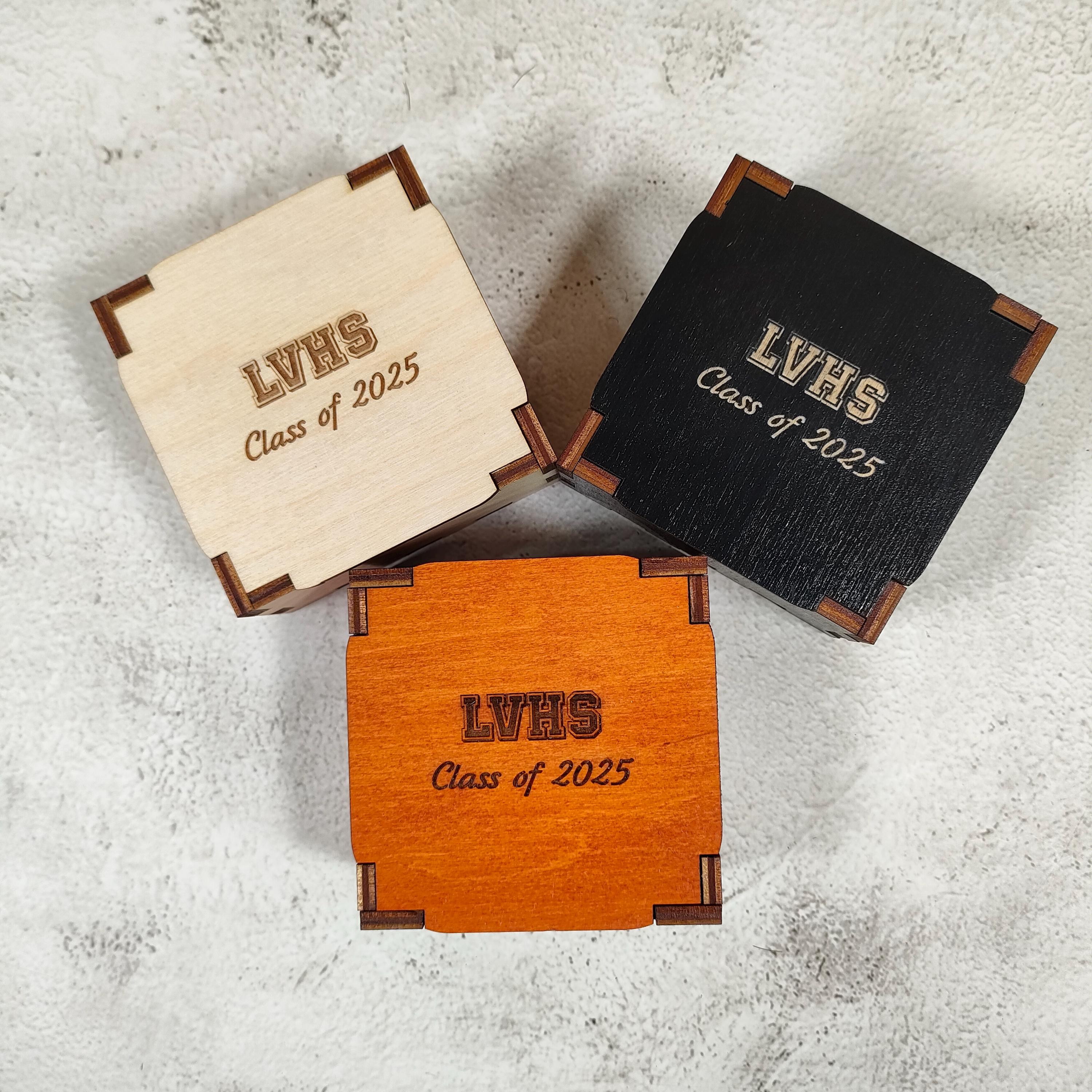 Personalized Graduation Wooden Box: Engraved Keepsake Gift