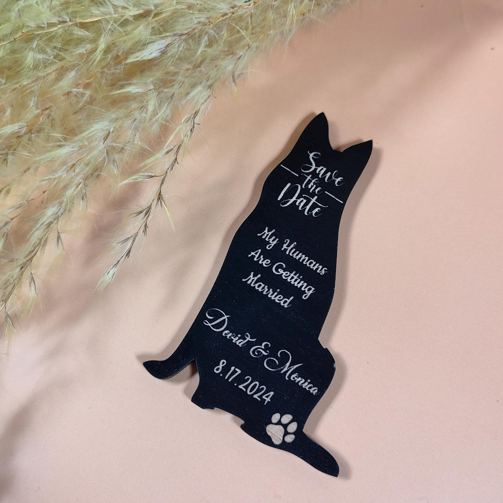 Pet Save The Date Magnets: German Shepherd Wedding Favour, Dog