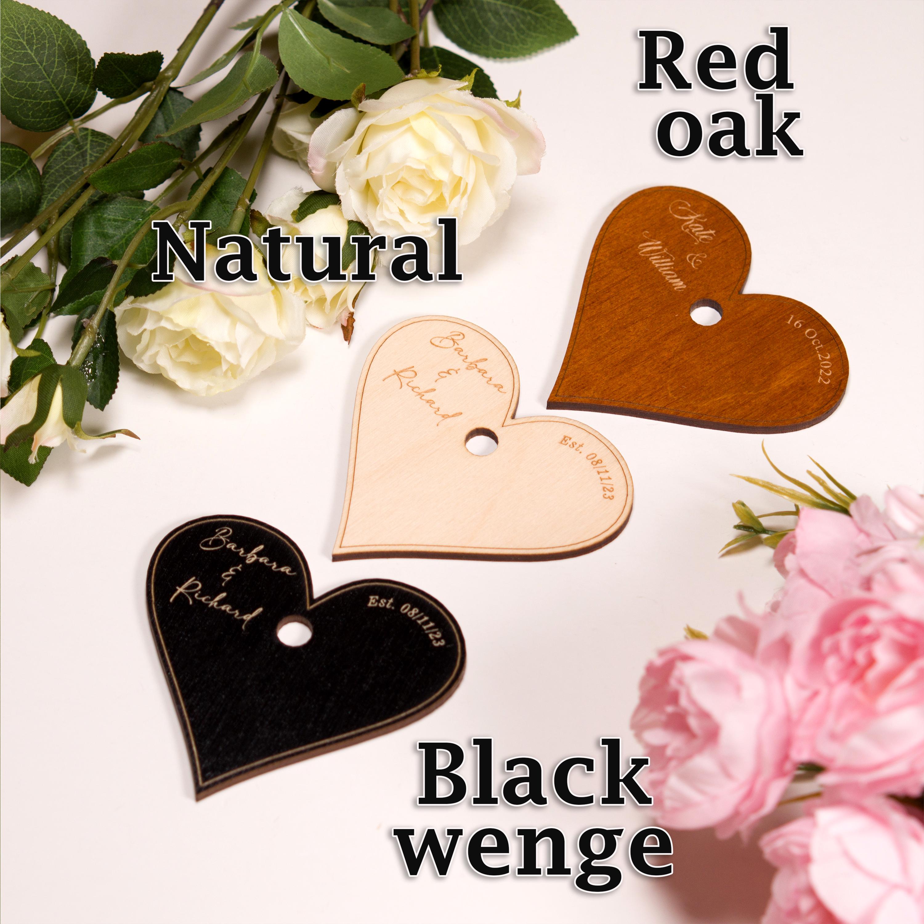 Wedding Guest Book Alternative: Wooden Hearts, Customizable Keepsake