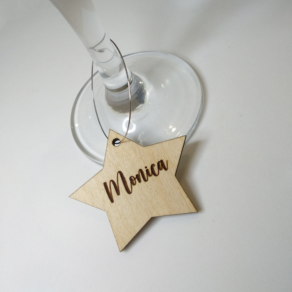 Personalized Wine Charms, Wine Charms Personalized, Customized Wine Charms. Choose Font/Shape!