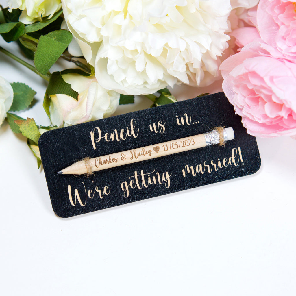 Pencil Save The Dates, Pencil Us In Save The Dates, Mini Pencils (10 CM), Сustom Wedding Invitations, Wedding Favors For Guests In Bulk