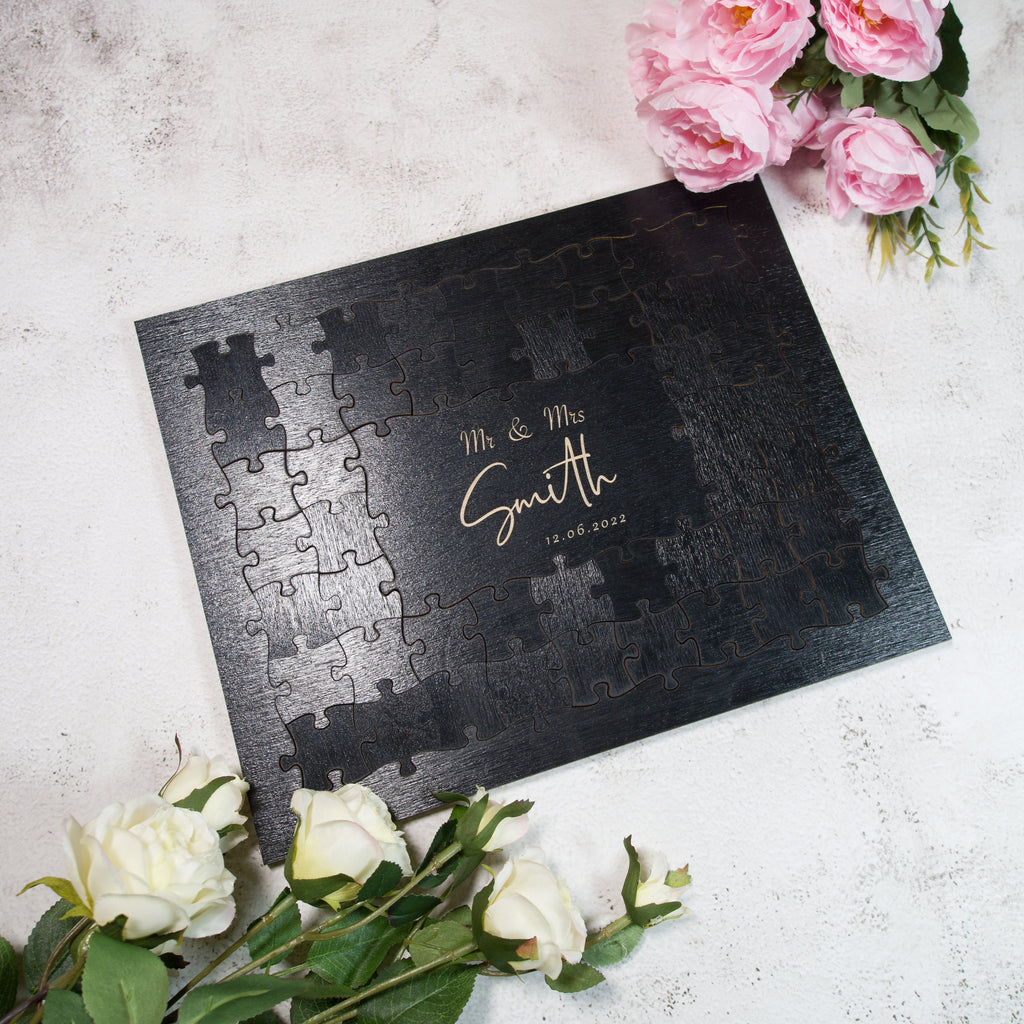 Personalized Wedding Guest Book Puzzle: Unique Alternative Guestbook