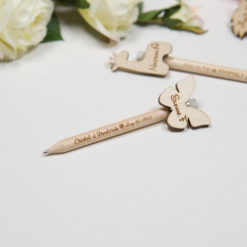 Personalized Mini Pencils: Baby Shower & Wedding Favors