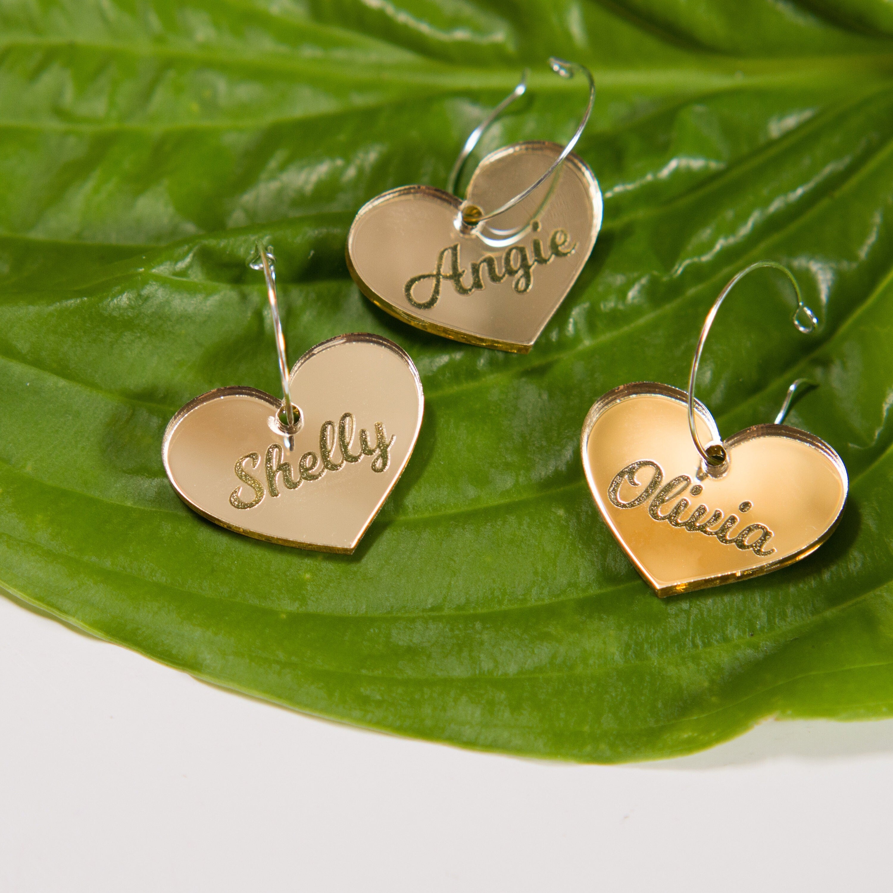 Personalized Acrylic Wine Charms: Wedding Glass Tags