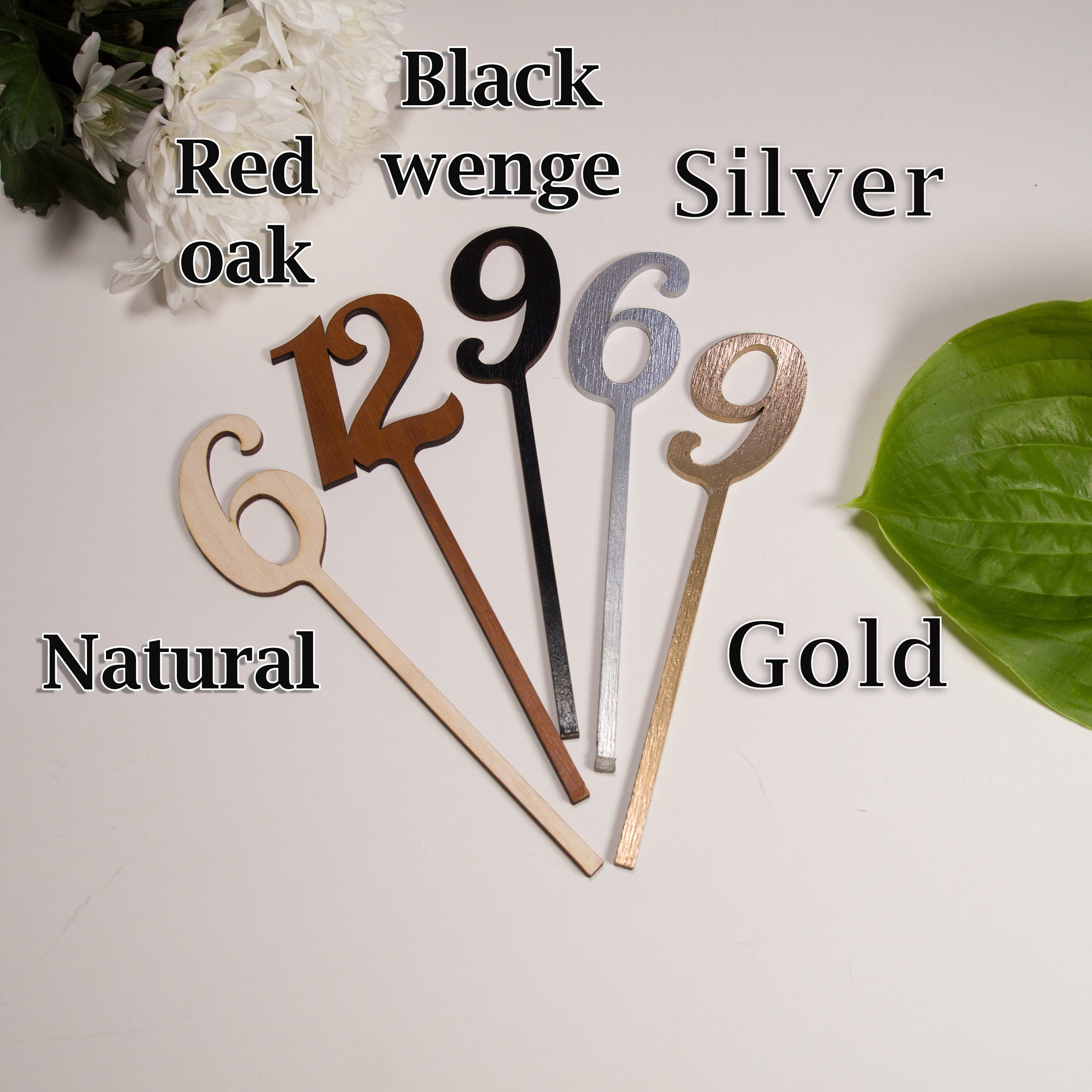 Rustic Wood Wedding Table Numbers: Birch Plywood Decor