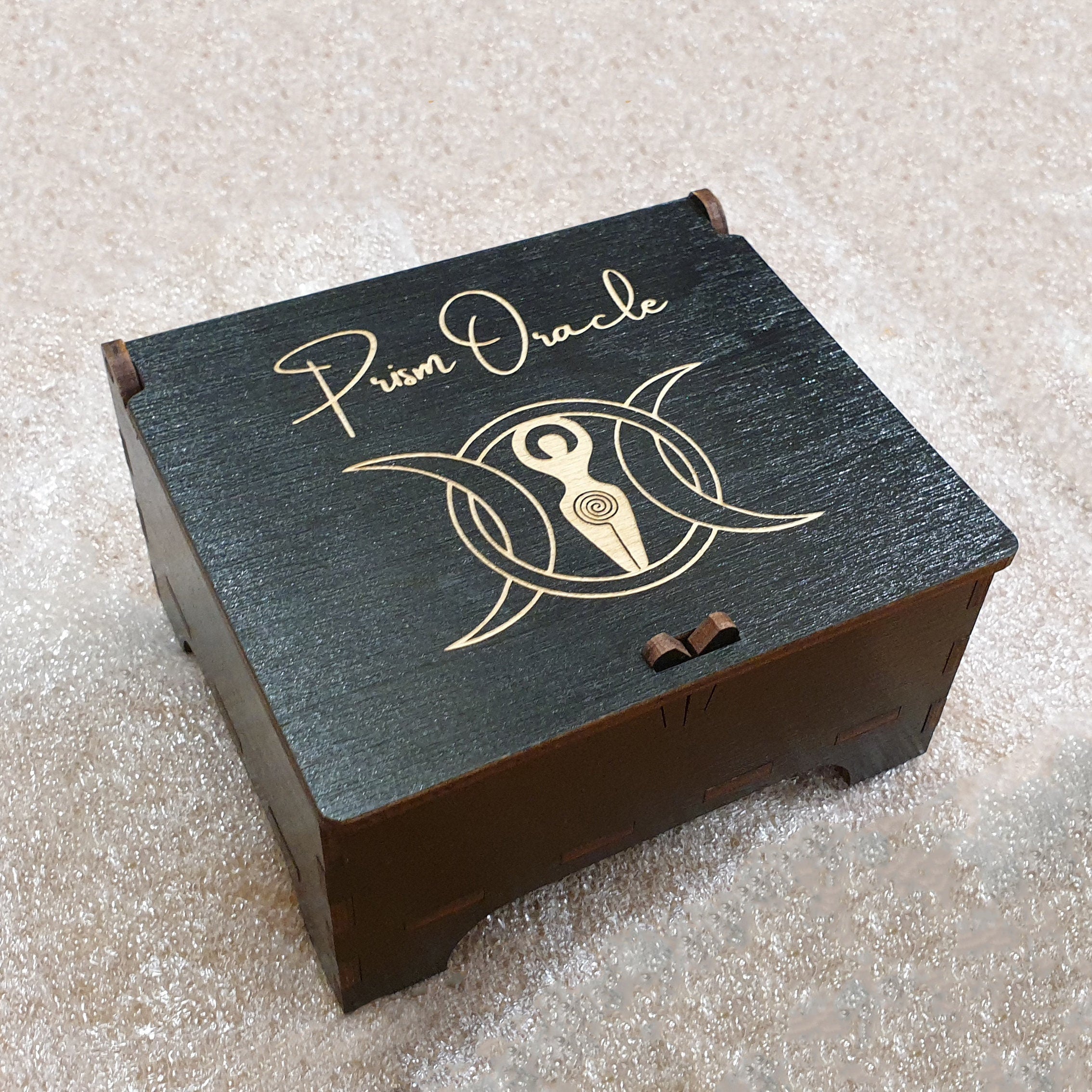 Personalized Wood Tarot Card Box: Custom Engraved Design