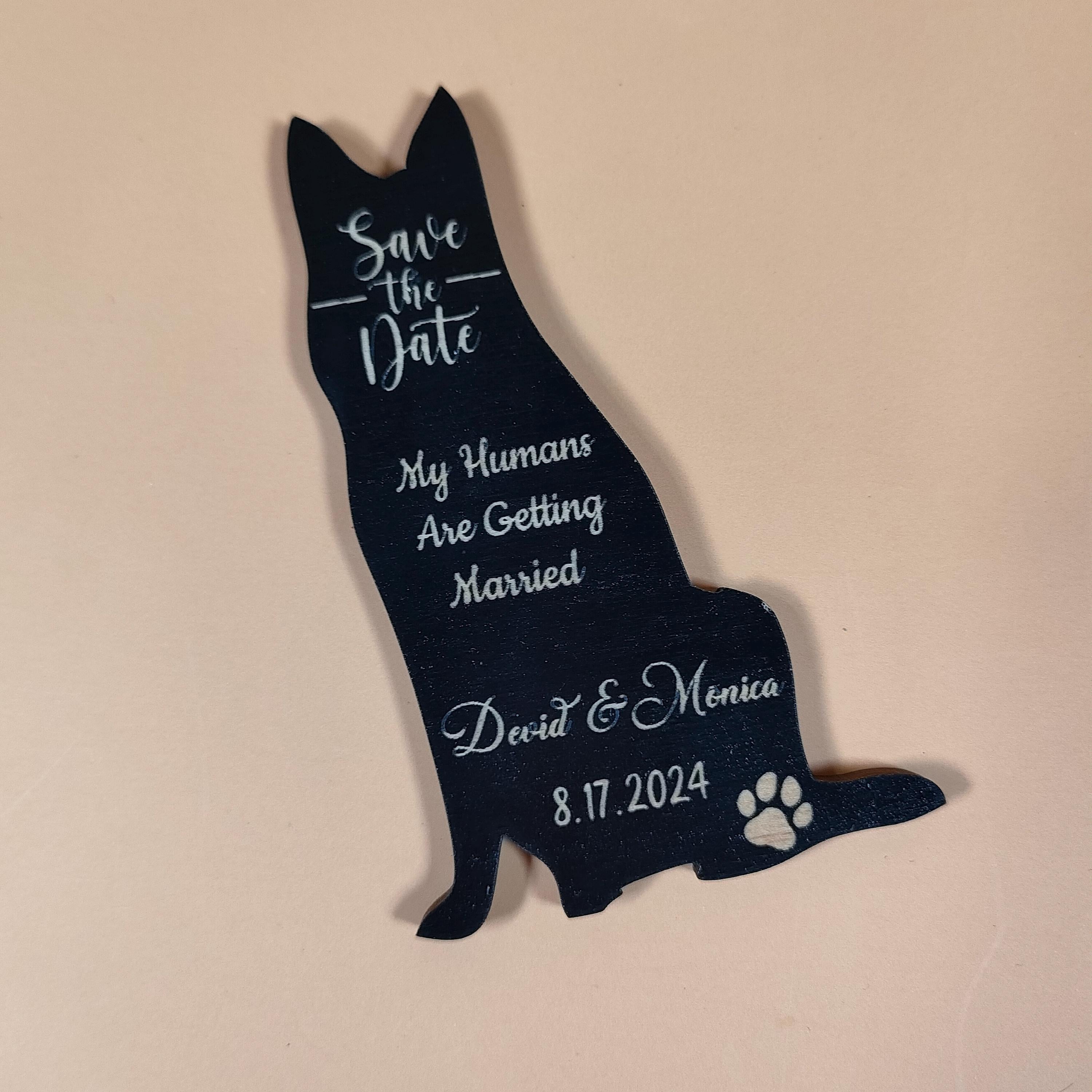 Pet Save The Date Magnets: German Shepherd Wedding Favour, Dog