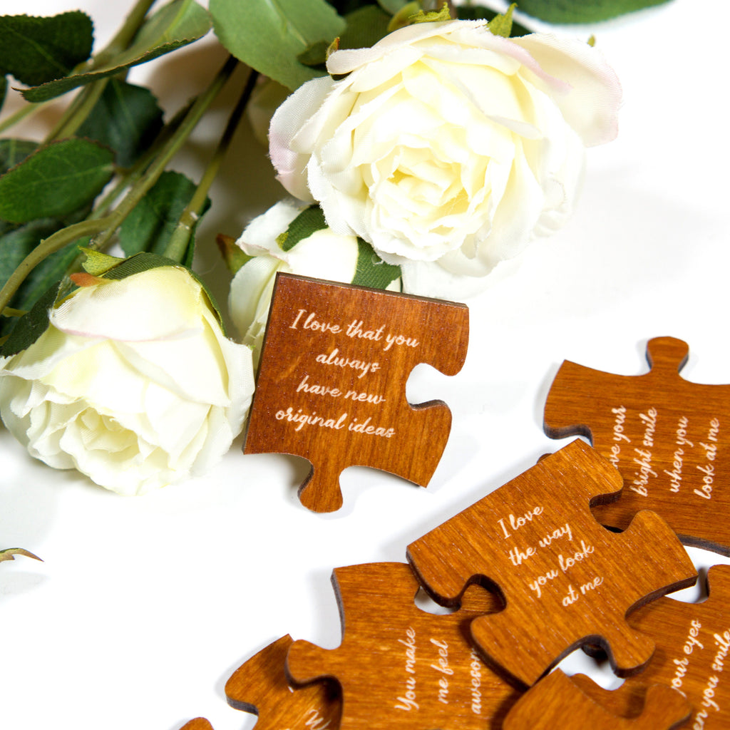 Reasons Why I Love You Puzzle: Personalized Wood Gift Box