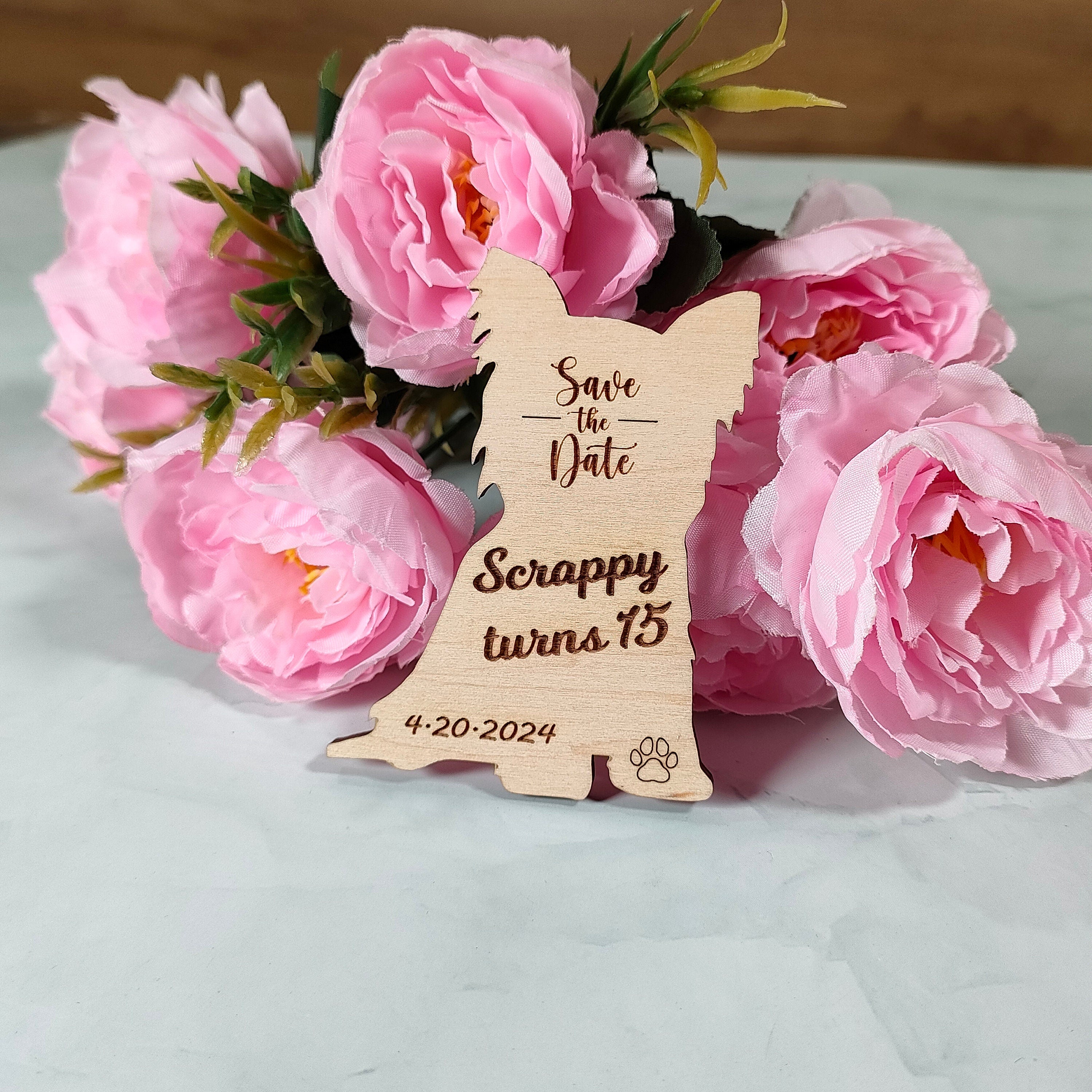 Pet Save The Date Magnets: German Shepherd Wedding Favour, Dog