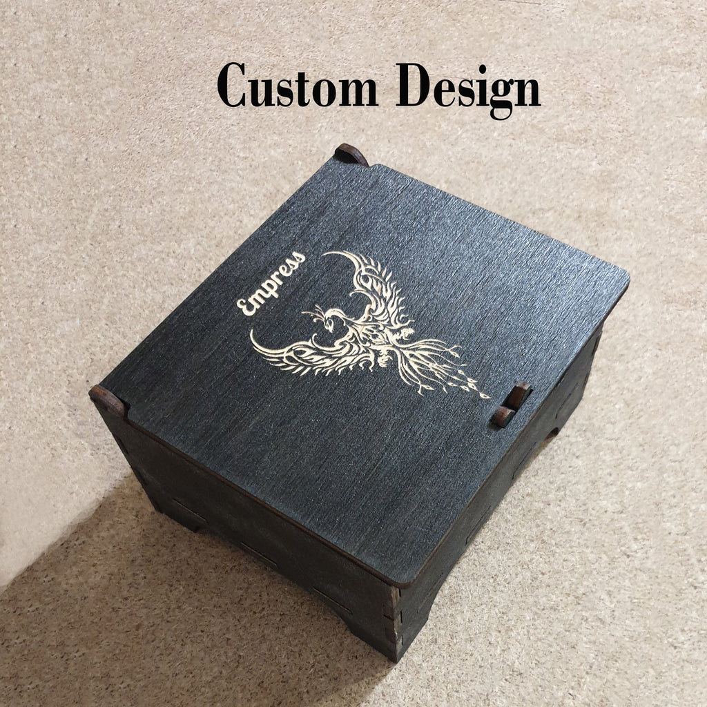 Personalized Wood Tarot Card Box: Custom Engraved Design
