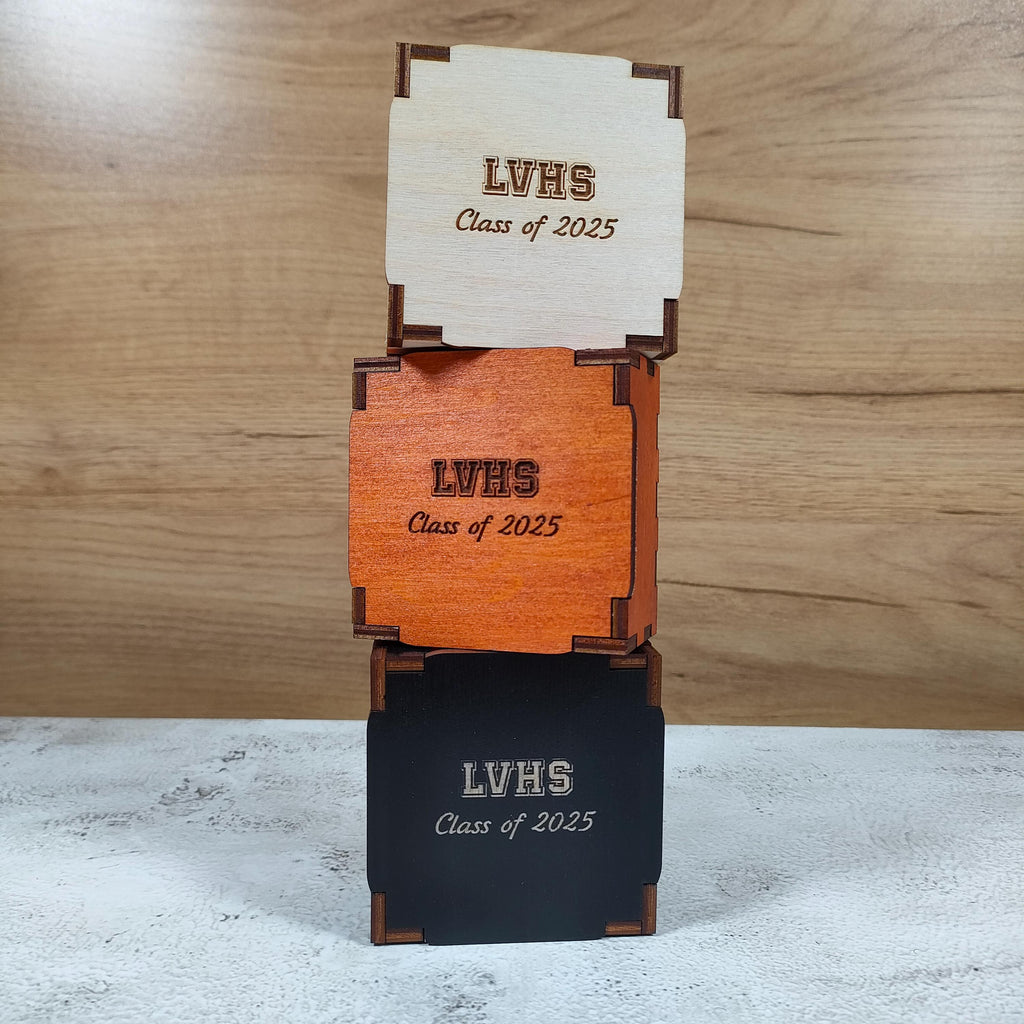 Personalized Graduation Wooden Box: Engraved Keepsake Gift