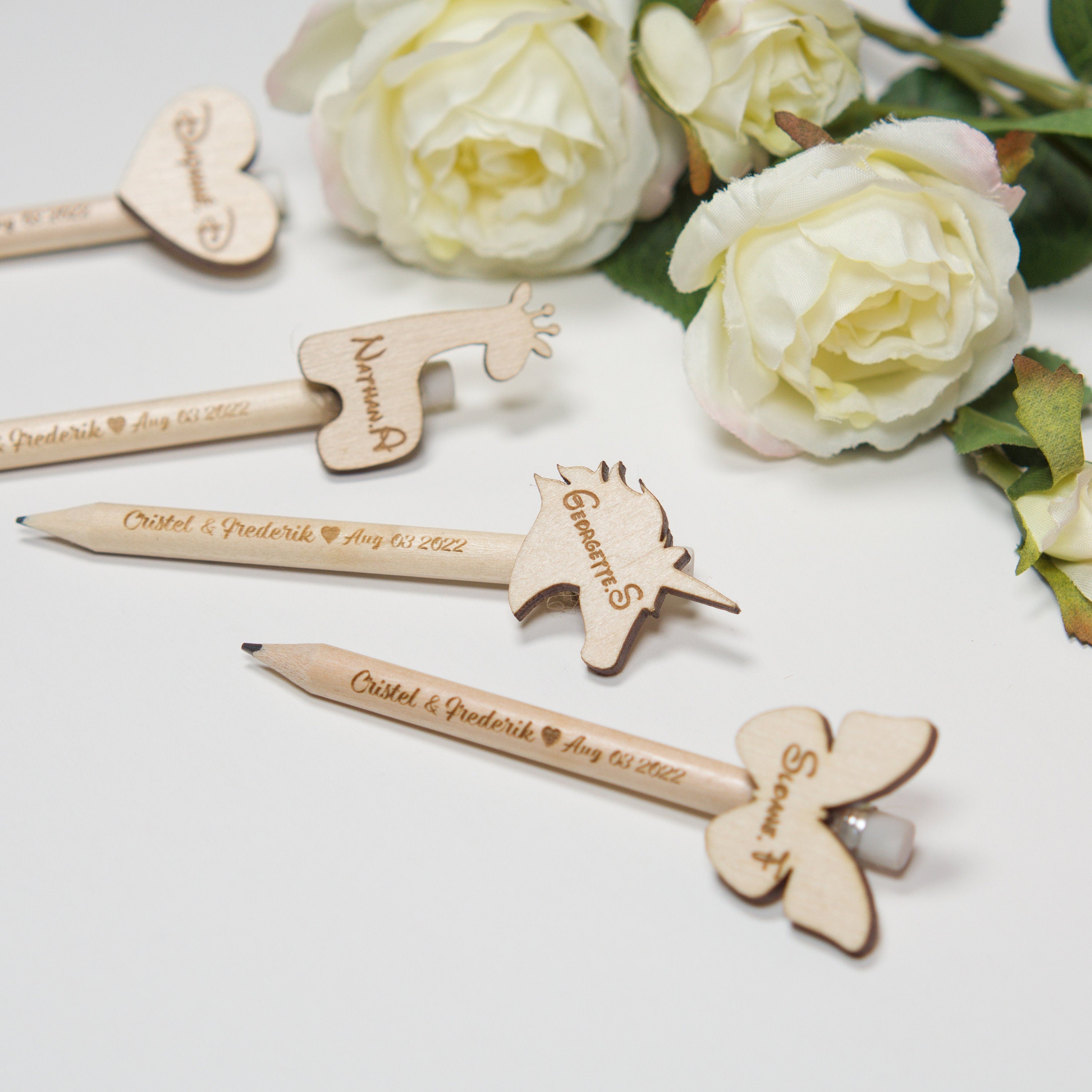 Personalized Mini Pencils: Baby Shower & Wedding Favors