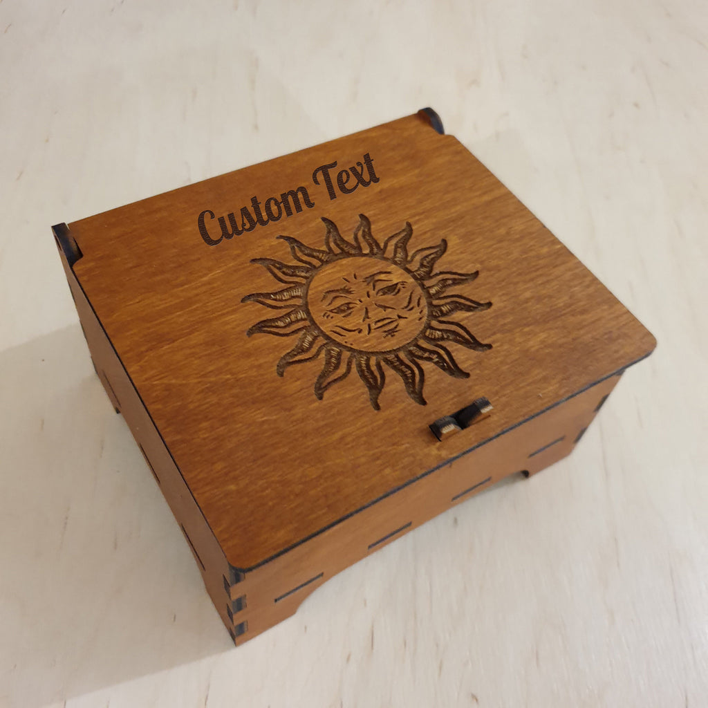 Personalized Wood Tarot Card Box: Custom Engraved Design
