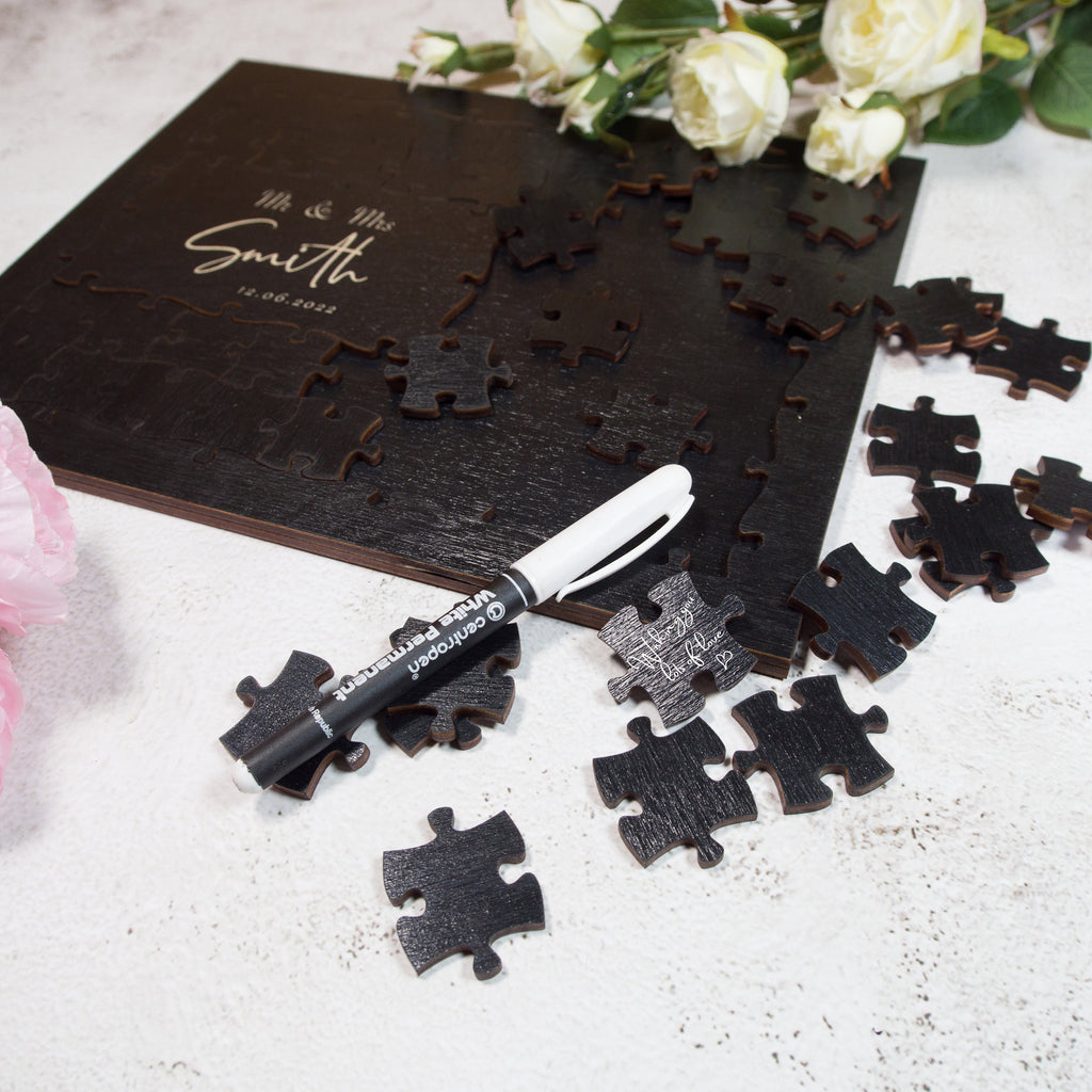 Personalized Wedding Guest Book Puzzle: Unique Alternative Guestbook
