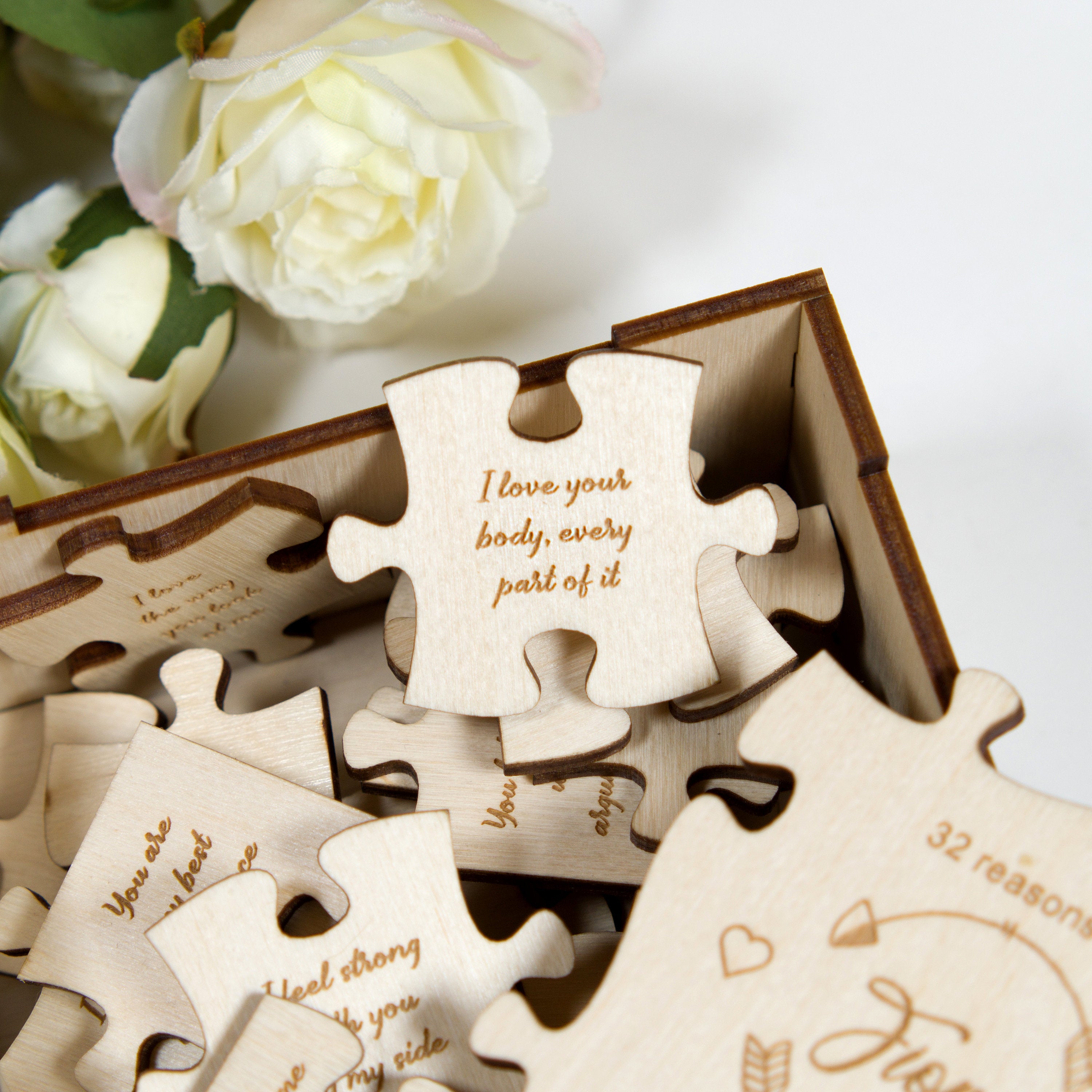 Reasons Why I Love You Puzzle Box: Personalized Name Gift