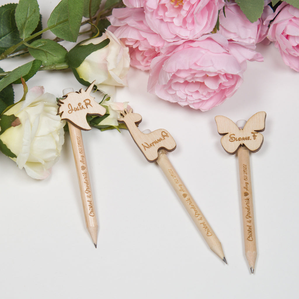 Personalized Mini Pencils: Baby Shower & Wedding Favors