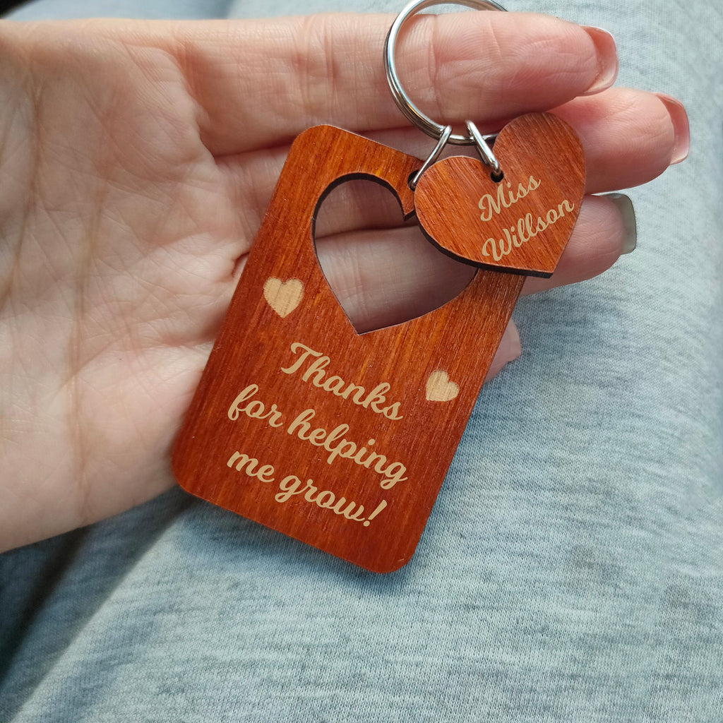 Engraved keychain, Teacher gift, Personalize gift, Custom wood keychain, Engraved Wood Key Chain, Teacher gifts, Teacher gifts personalized