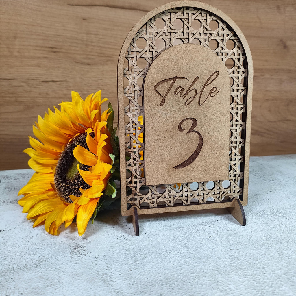 Rattan Table Numbers, Rattan Arch Table Numbers, Wedding Table Sign Perfect For Tropical Wedding, Beach Wedding Theme