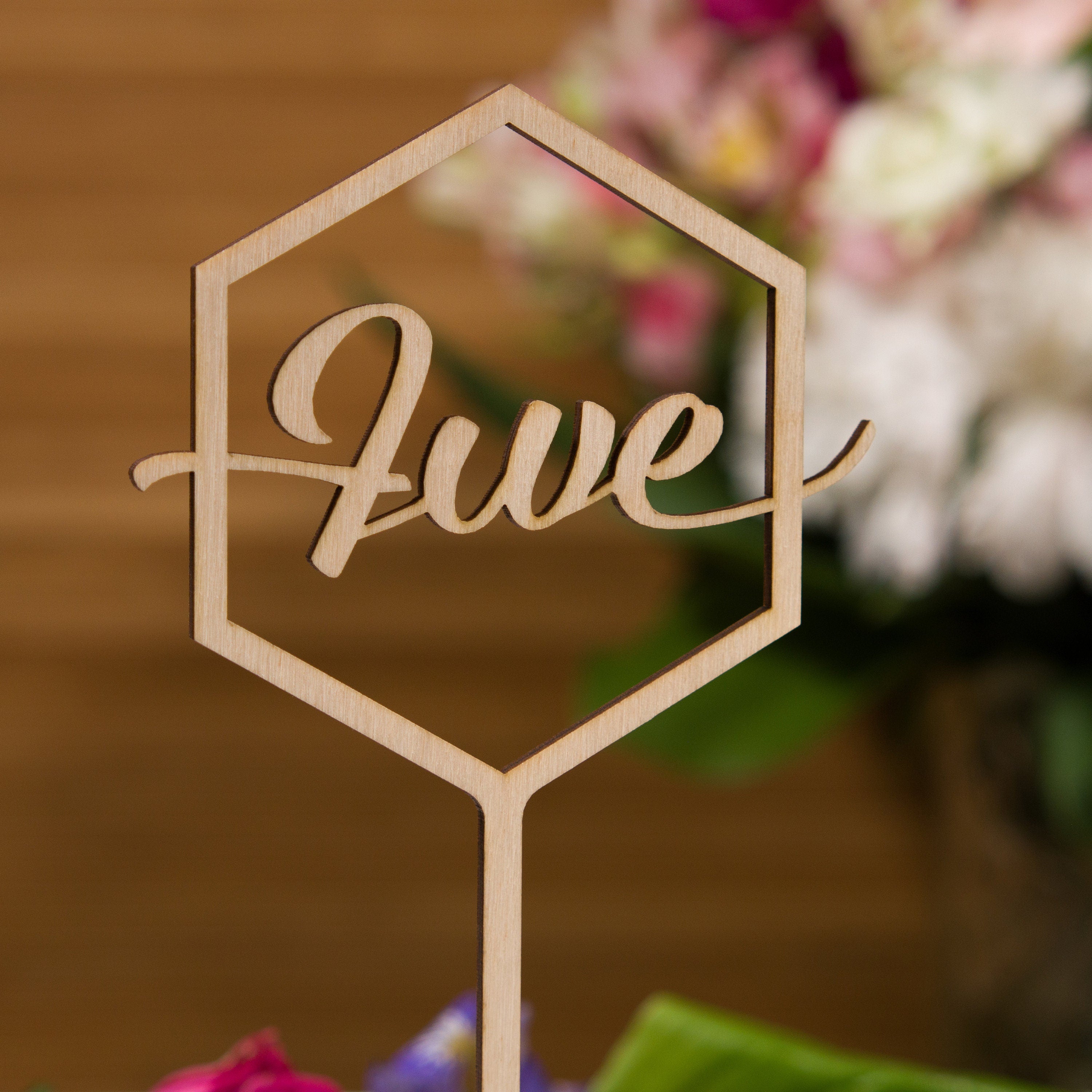 Rustic Wooden Table Numbers with Stand, Modern Calligraphy Wedding Table Sign, Custom Event Centerpiece