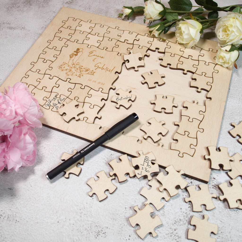 Personalized Wedding Guest Book Puzzle: Unique Alternative Guestbook