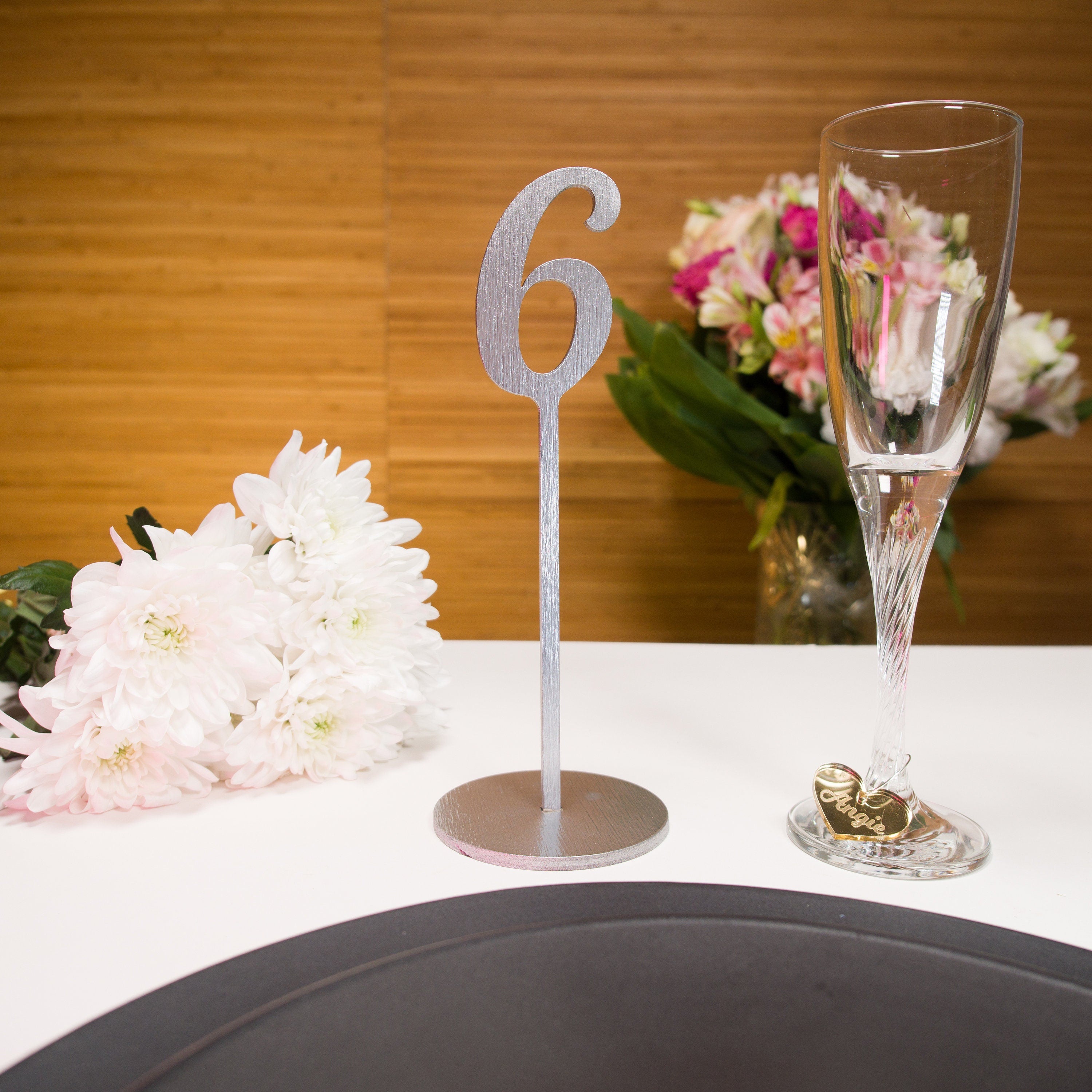 Rustic Wood Wedding Table Numbers: Birch Plywood Decor