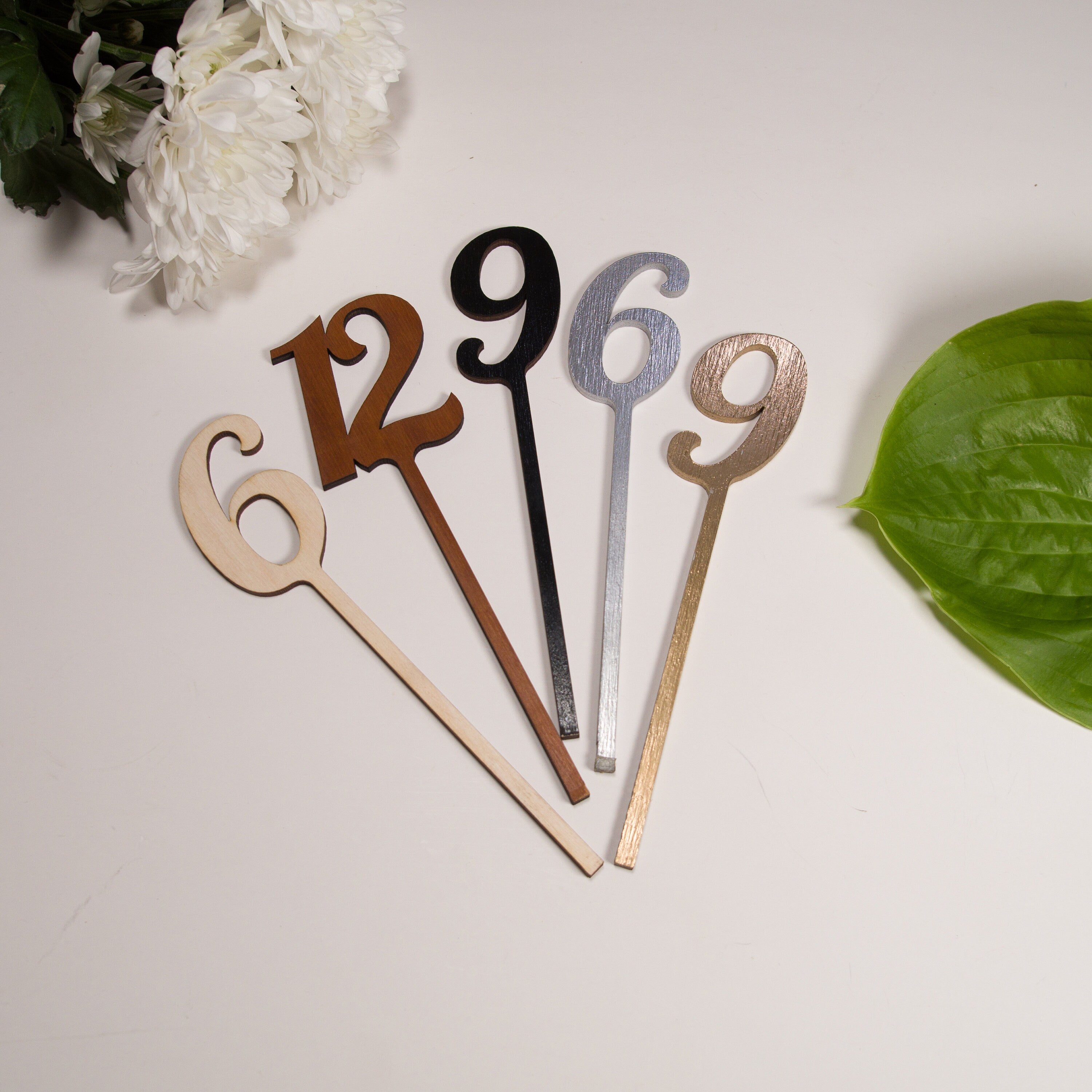 Rustic Wood Wedding Table Numbers: Birch Plywood Decor