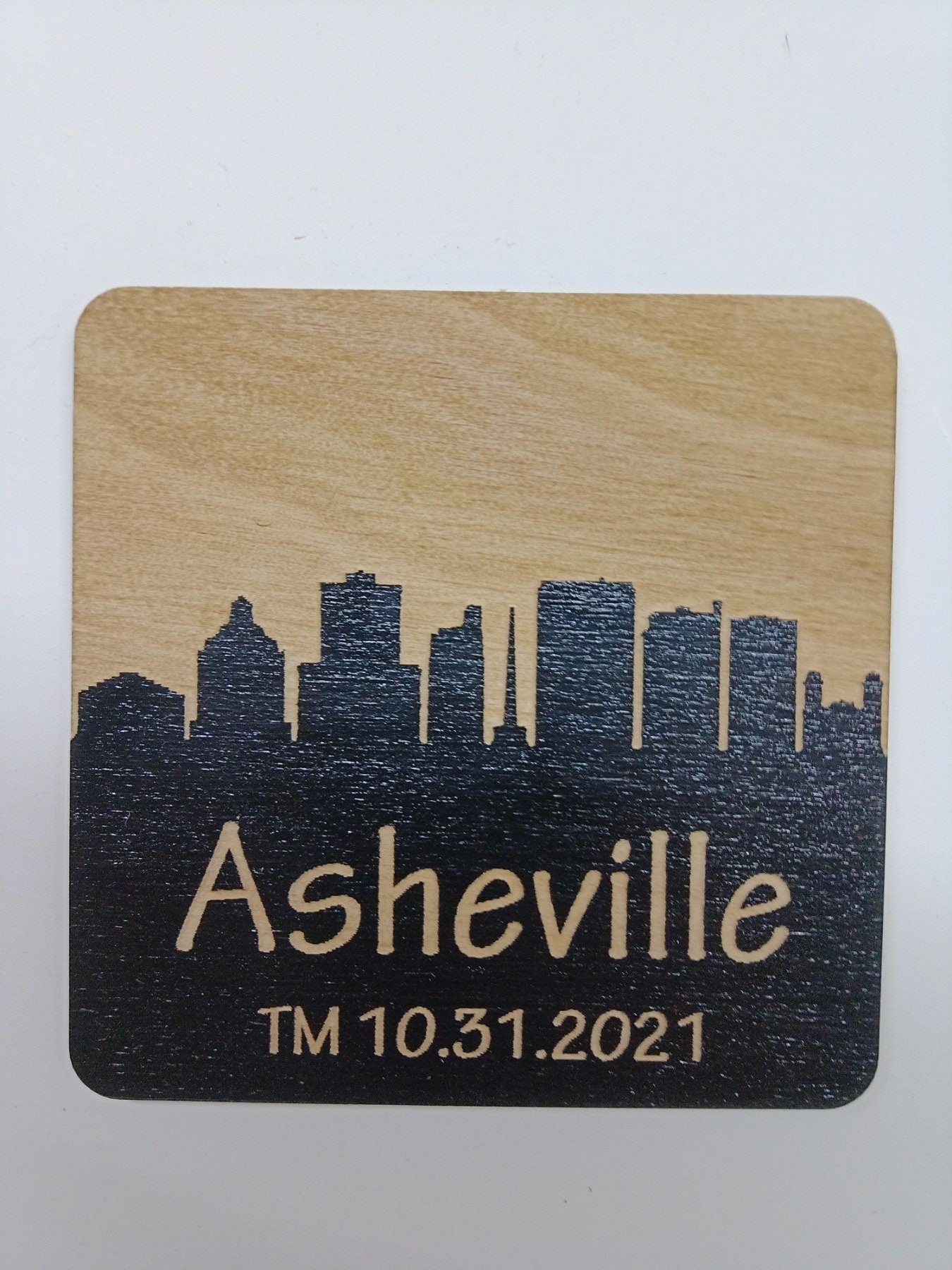 Custom Skyline Wedding Coasters: Personalized Favors, Save the Date