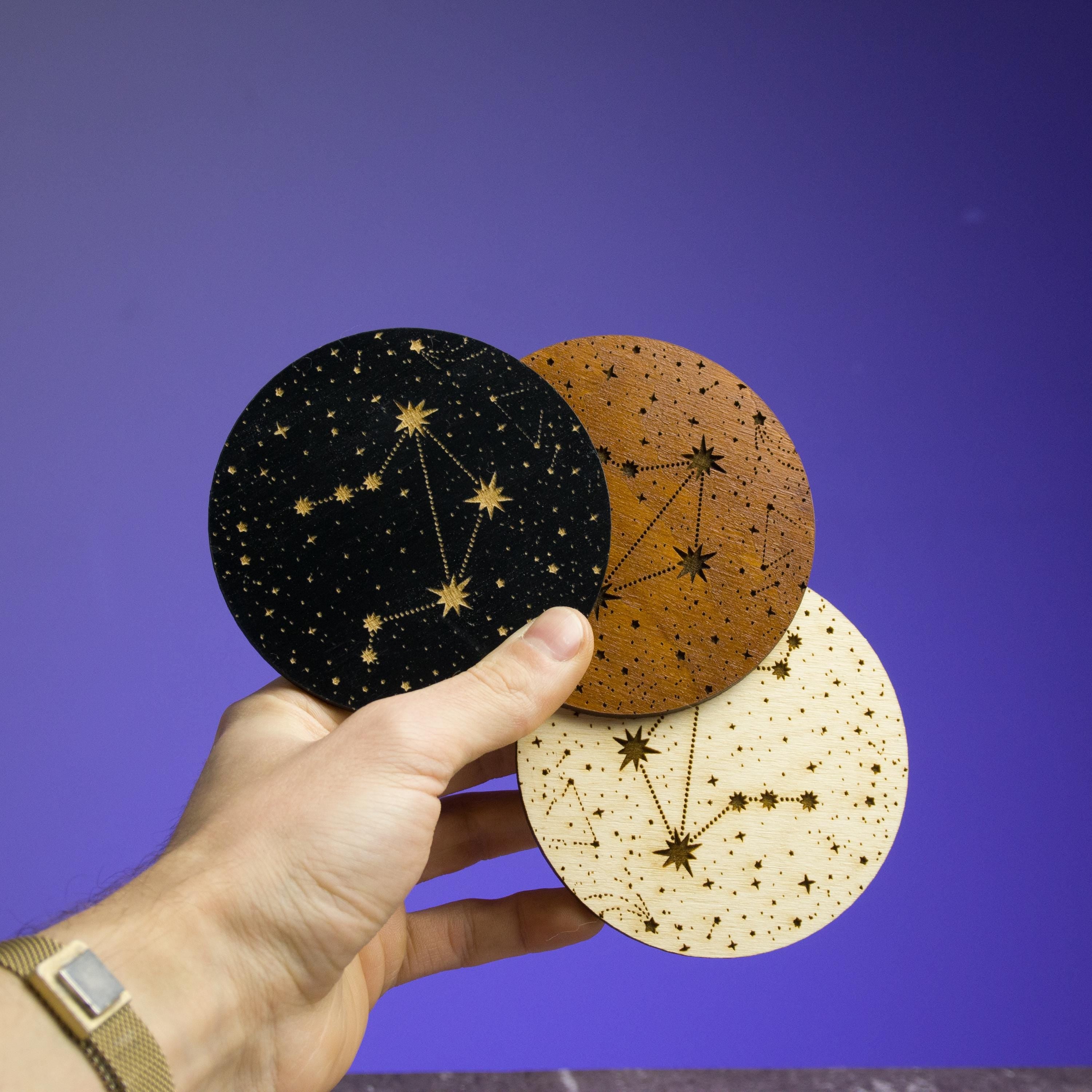 Galaxy Wedding Favours For Guests: Zodiac Coasters Gifts
