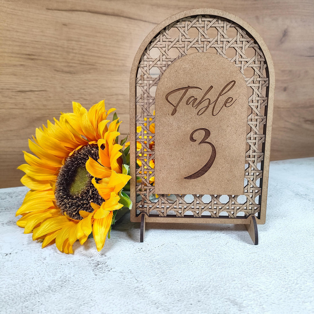 Rattan Table Numbers, Rattan Arch Table Numbers, Wedding Table Sign Perfect For Tropical Wedding, Beach Wedding Theme