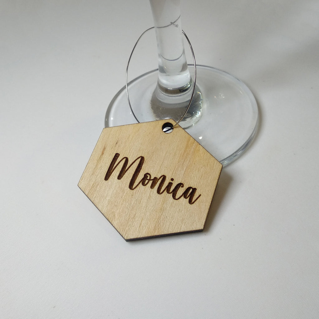 Personalized Wine Charms, Wine Charms Personalized, Customized Wine Charms. Choose Font/Shape!