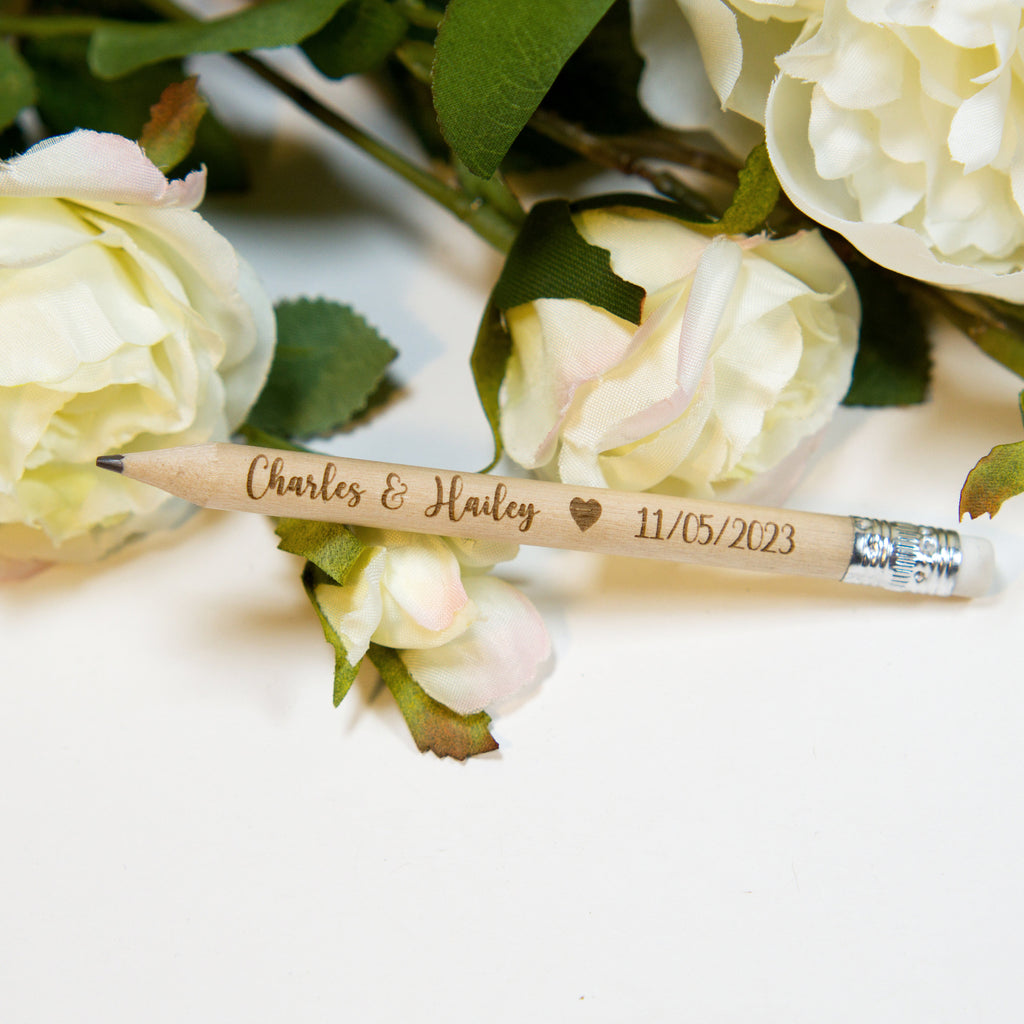 Pencil Save The Dates, Pencil Us In Save The Dates, Mini Pencils (10 CM), Сustom Wedding Invitations, Wedding Favors For Guests In Bulk