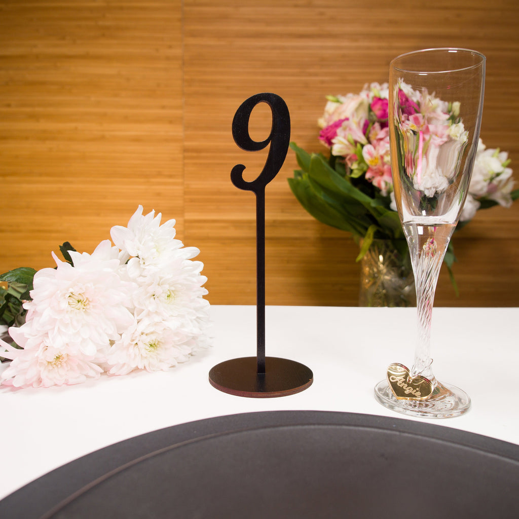 Rustic Wood Wedding Table Numbers: Birch Plywood Decor
