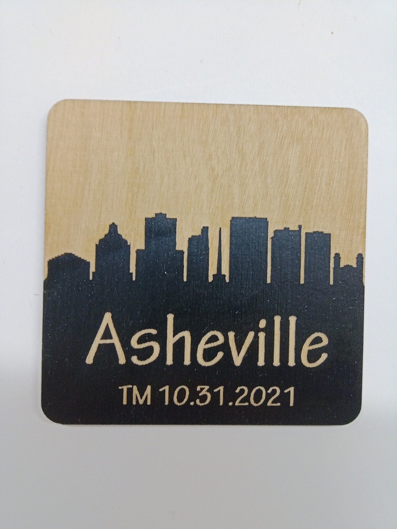 Custom Skyline Wedding Coasters: Personalized Favors, Save the Date