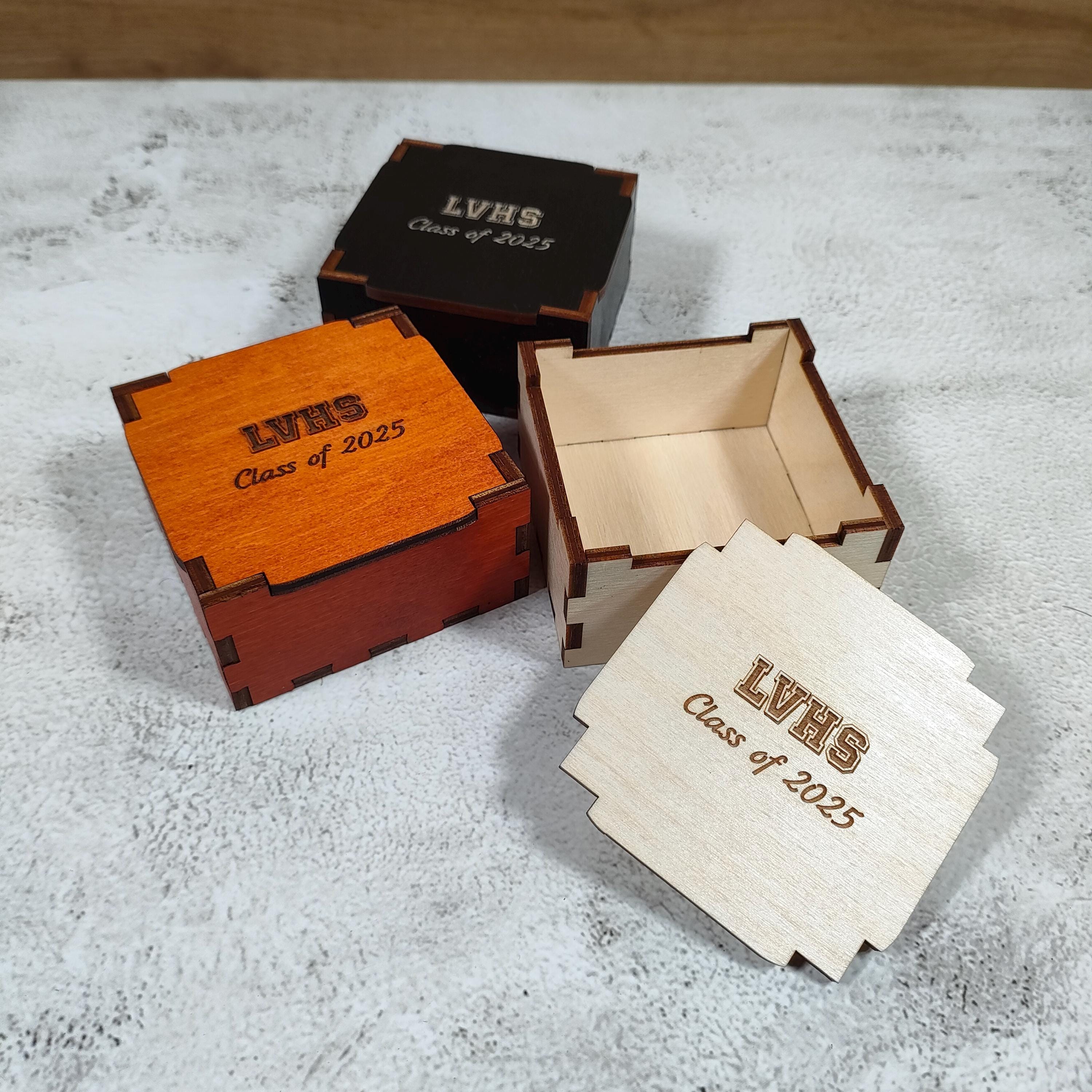 Personalized Graduation Wooden Box: Engraved Keepsake Gift