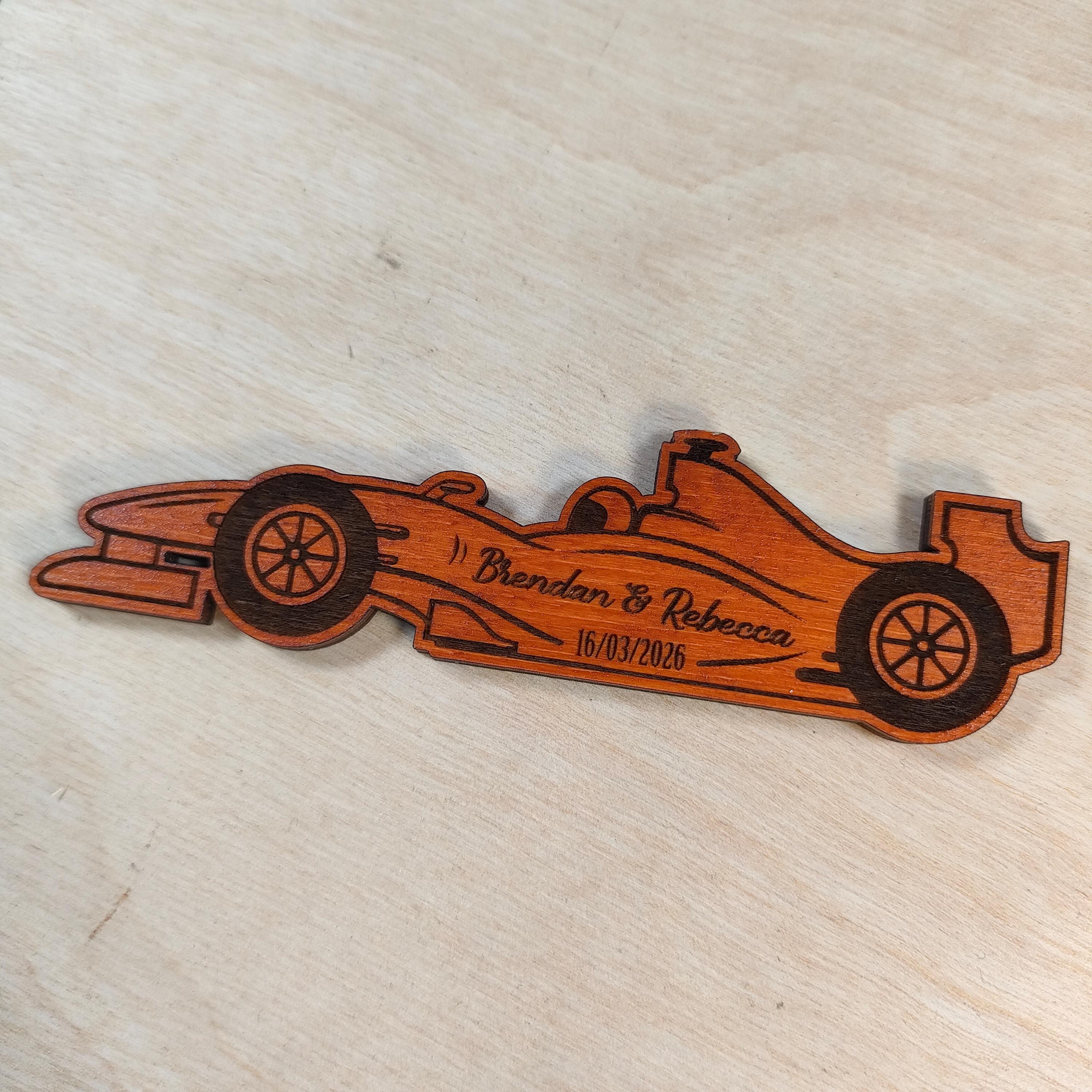 Save The Date Magnet Ferrari F1, Wooden F1 Save The Date Magnets – Race Car Wedding Favor for Guests, Wooden Car-Shaped Magnets, F1 Merch