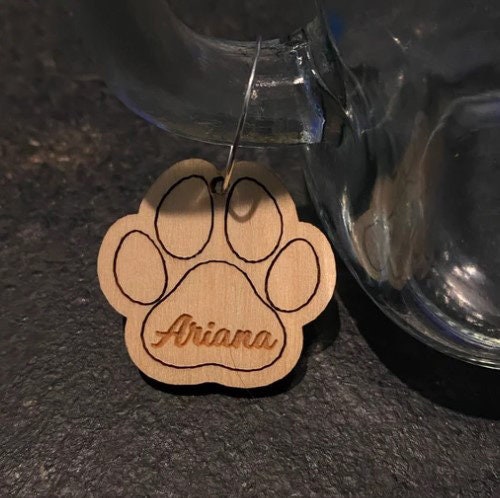 Personalized Engraved Wine Charms: Wedding Favors, Laser Cut Plywood