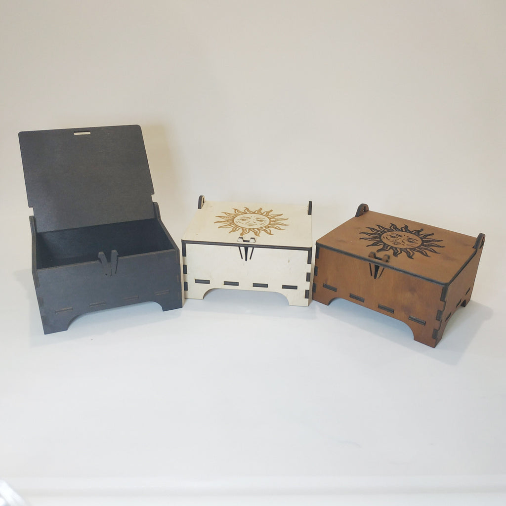 Personalized Wood Tarot Card Box: Custom Engraved Design