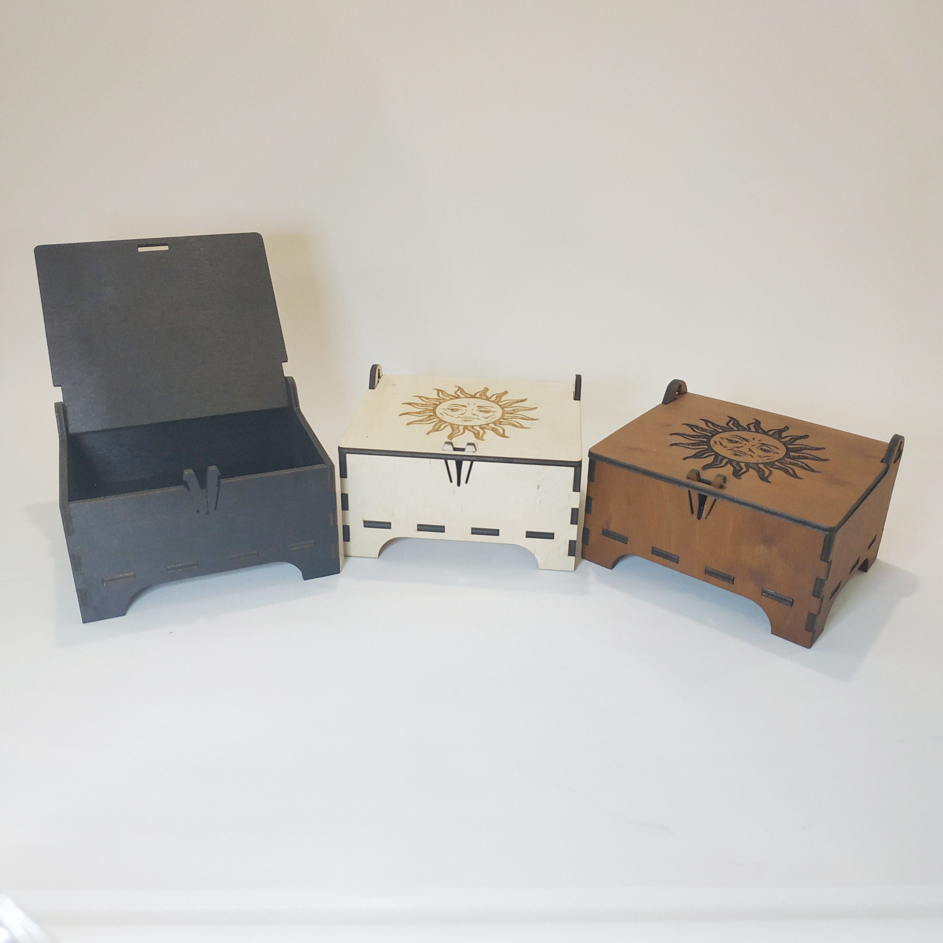 Personalized Wood Tarot Card Box: Custom Engraved Design