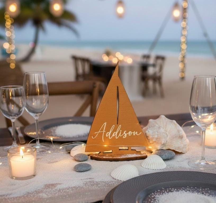 Nautical Wedding Place Cards, Place Cards Wedding, Tropical Wedding, Wedding Seating Chart, Destination Wedding, Wedding Name Cards