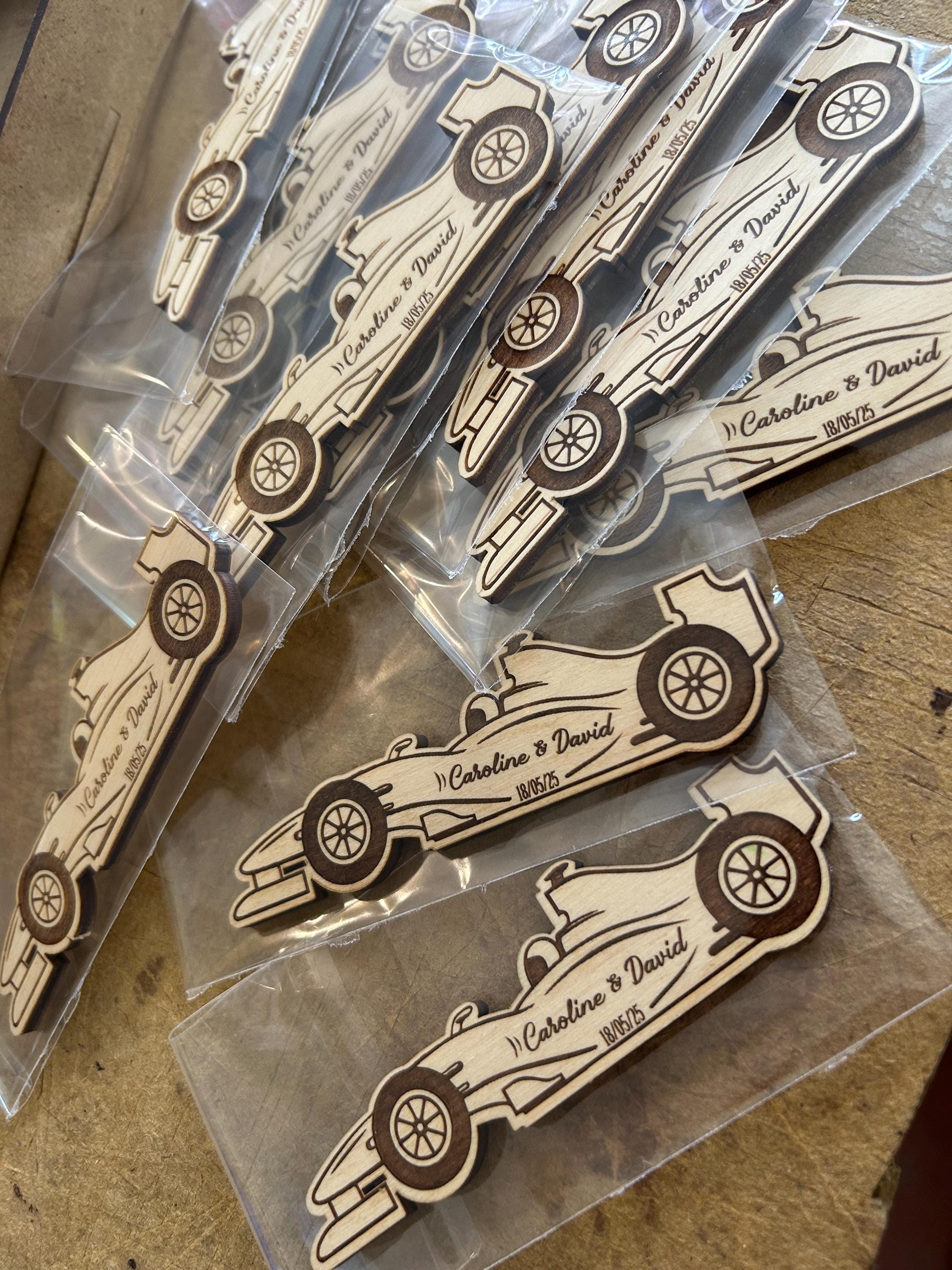 Save The Date Magnet Ferrari F1, Wooden F1 Save The Date Magnets – Race Car Wedding Favor for Guests, Wooden Car-Shaped Magnets, F1 Merch