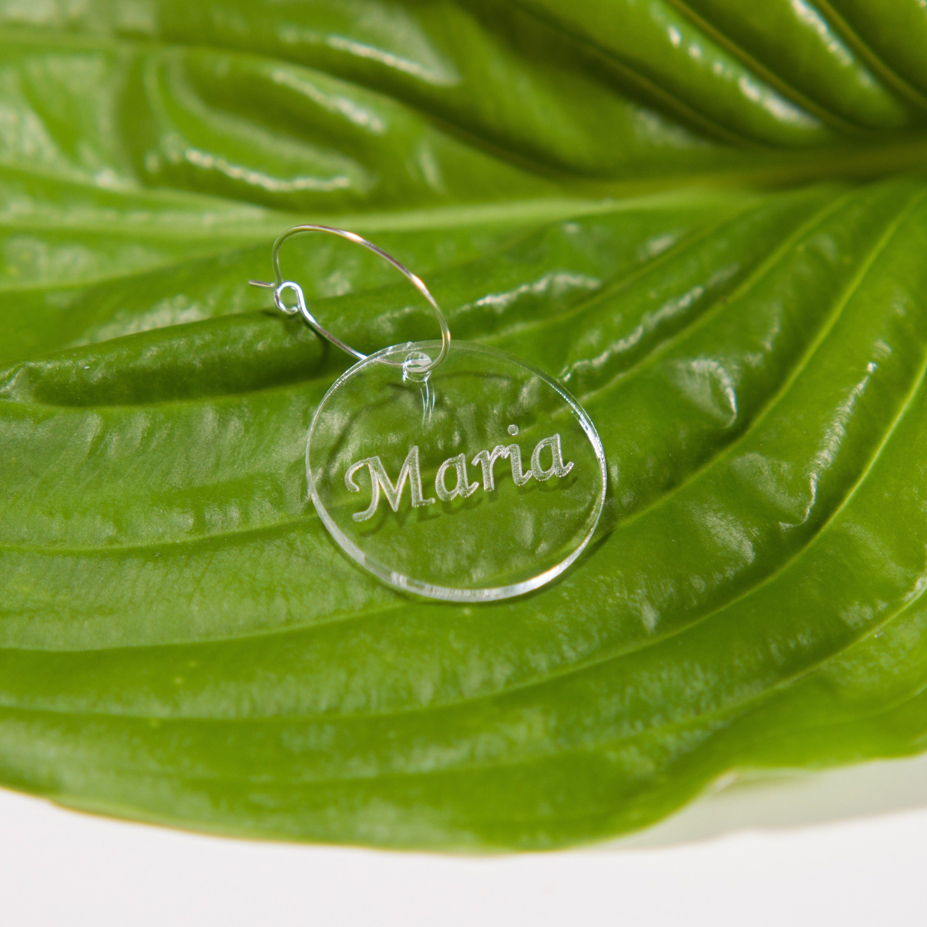 Personalized Acrylic Wine Charms: Wedding Glass Tags