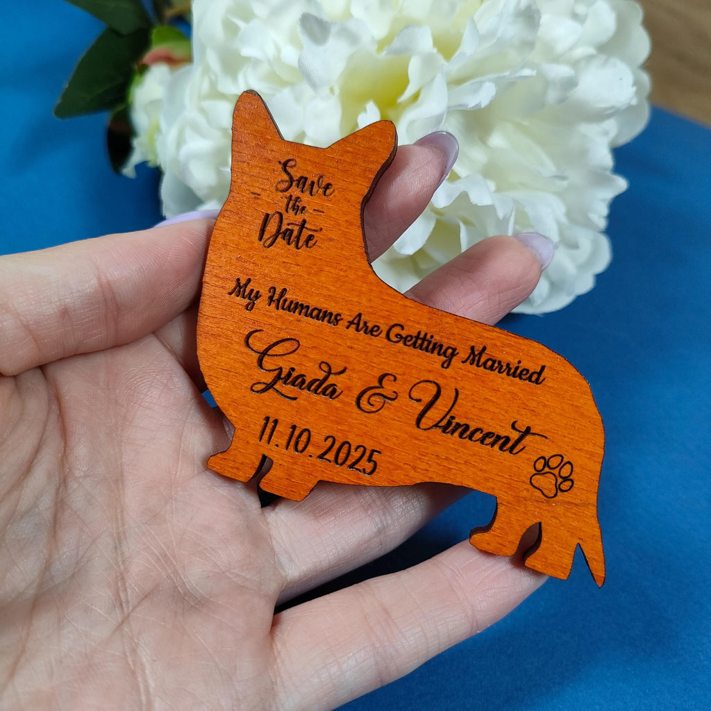 Pet Save The Date Magnets: German Shepherd Wedding Favour, Dog