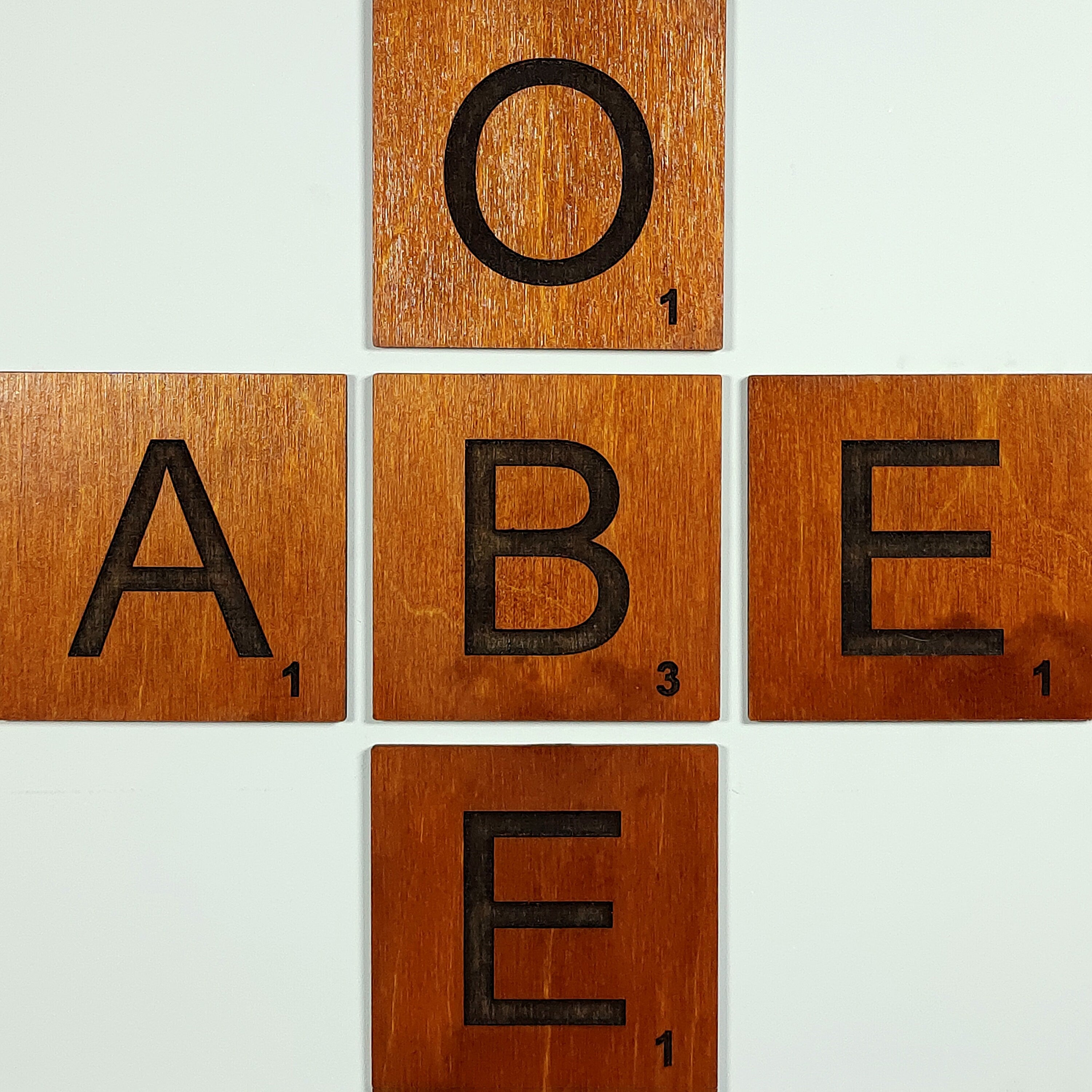 4x4 Wooden Scrabble Tiles Wall Art: Custom Family Names